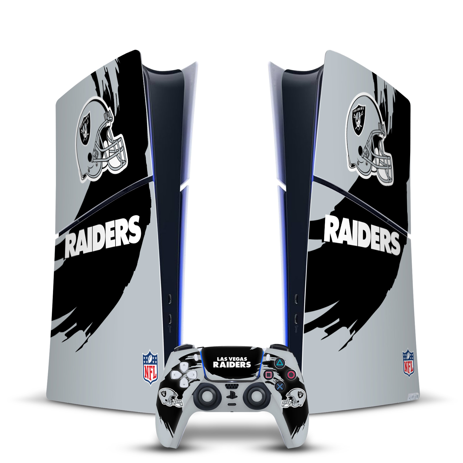 NFL LAS VEGAS RAIDERS VINYL SKIN DECAL FOR PS5 SLIM DIGITAL CONSOLE & CONTROLLER