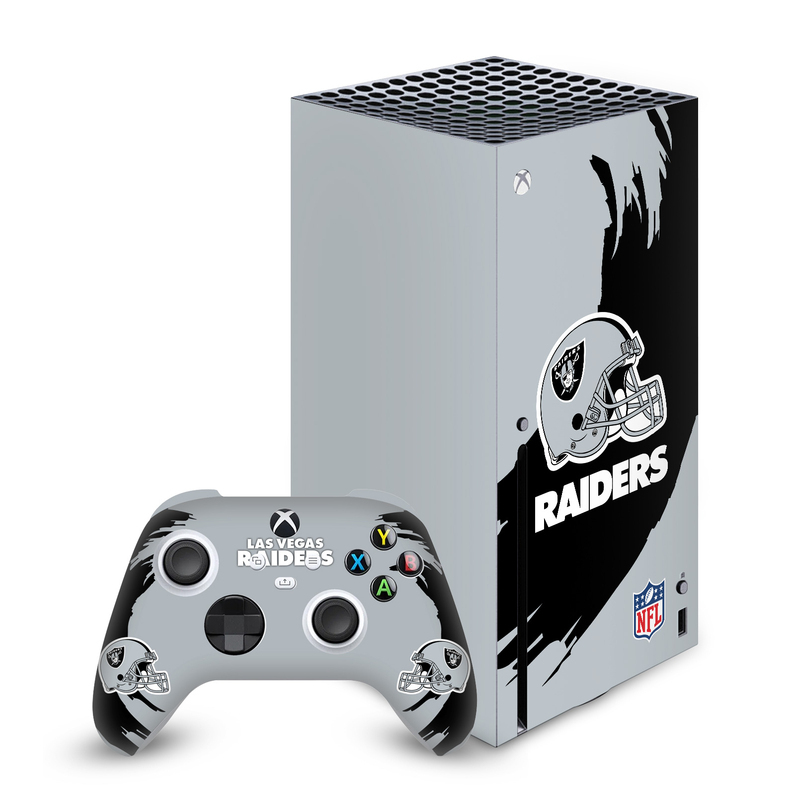 OFFICIAL NFL LAS VEGAS RAIDERS VINYL SKIN FOR SERIES X CONSOLE & CONTROLLER