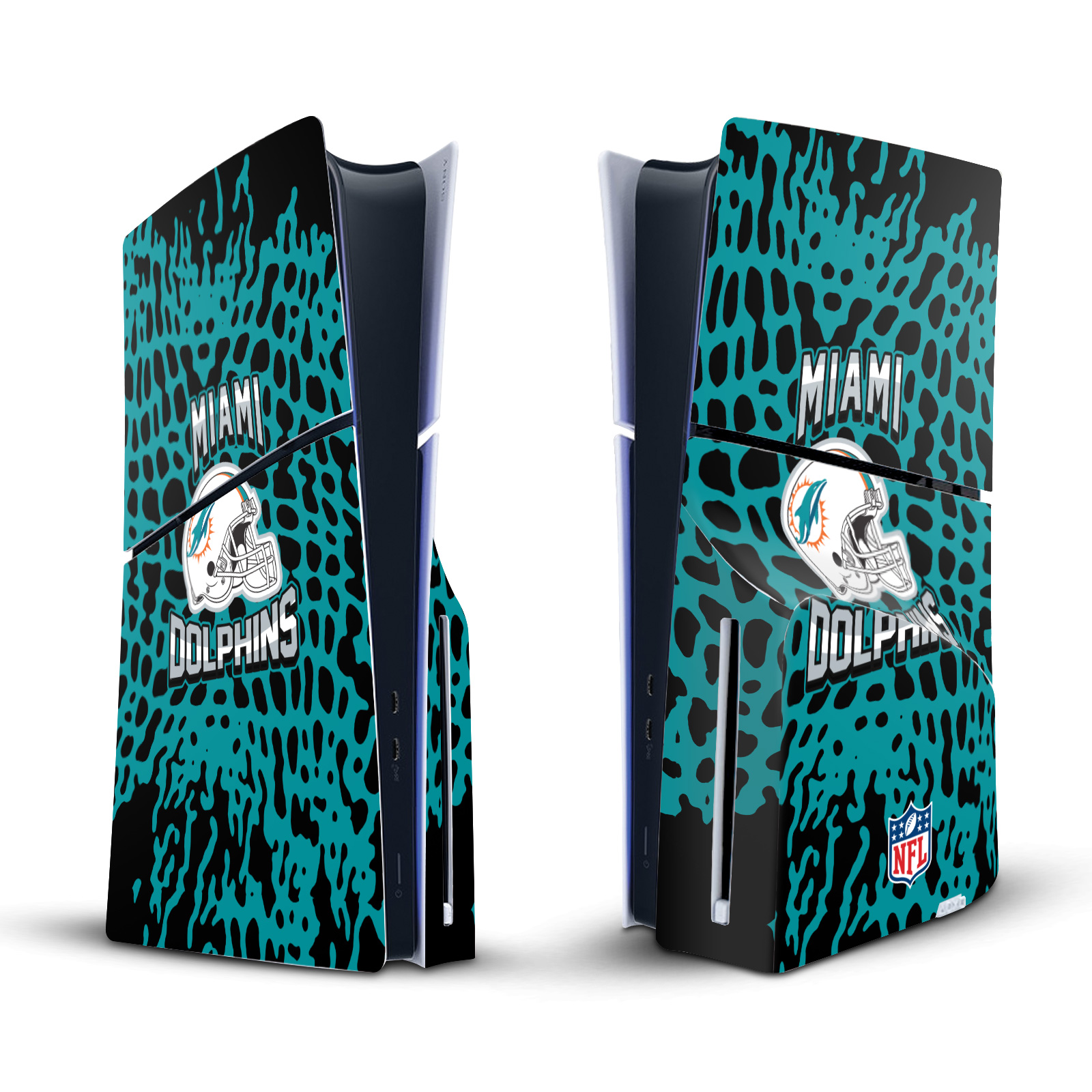 NFL MIAMI DOLPHINS VINYL SKIN DECAL FOR SONY PS5 SLIM DISC EDITION CONSOLE