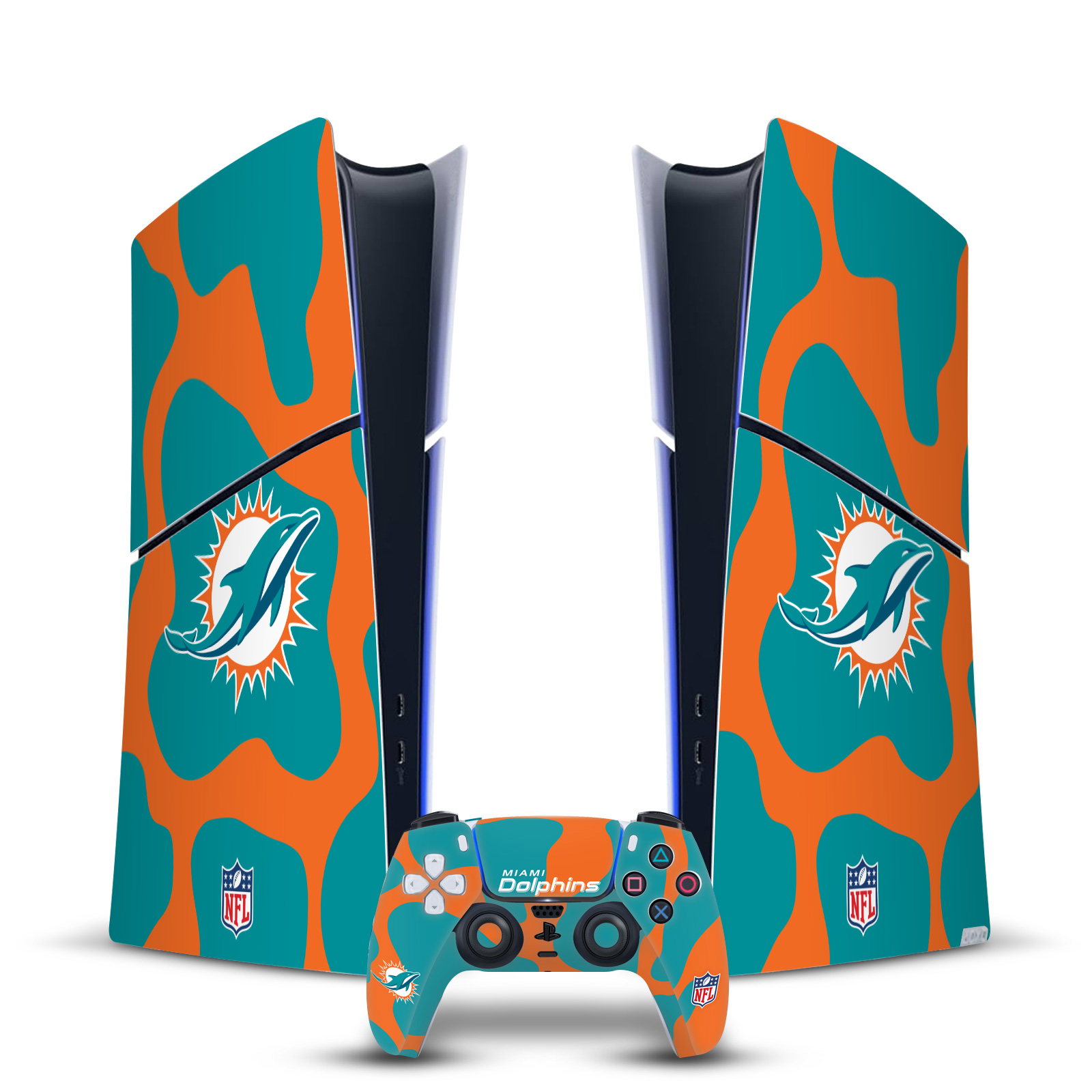 OFFICIAL NFL MIAMI DOLPHINS VINYL SKIN FOR PS5 SLIM DIGITAL CONSOLE & CONTROLLER