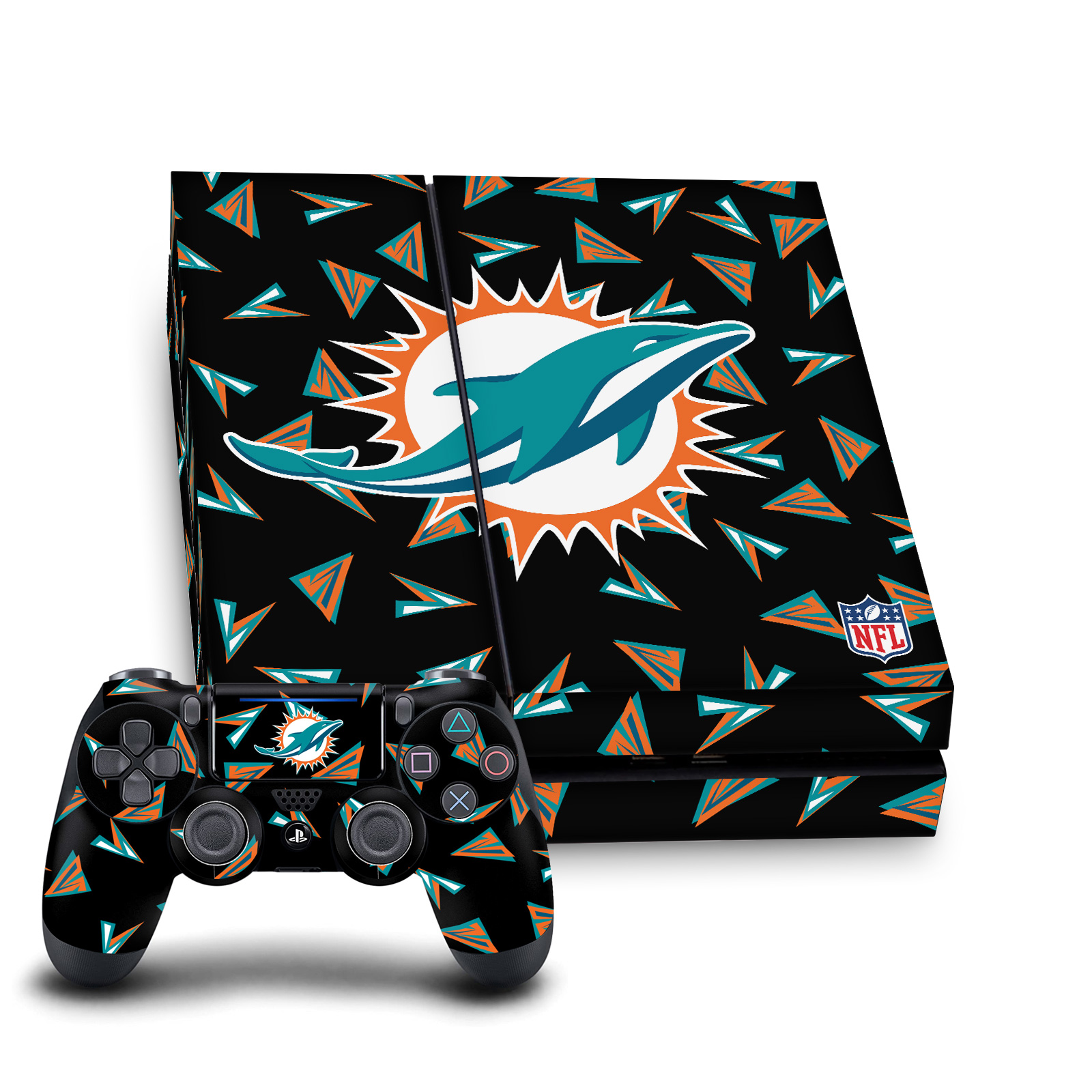 OFFICIAL NFL MIAMI DOLPHINS VINYL SKIN DECAL FOR SONY PS4 CONSOLE & CONTROLLER