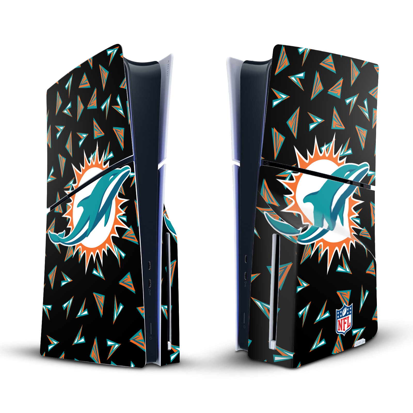 NFL MIAMI DOLPHINS VINYL SKIN DECAL FOR SONY PS5 SLIM DISC EDITION CONSOLE