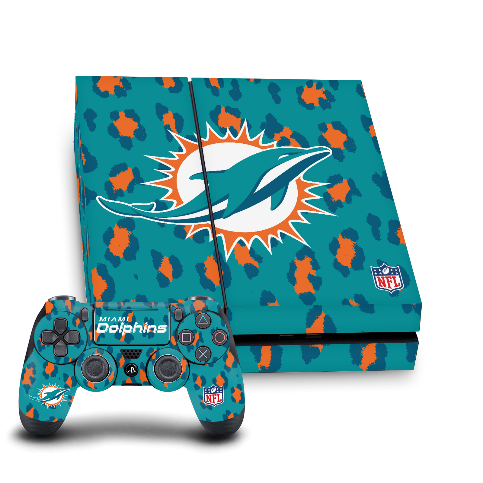 OFFICIAL NFL MIAMI DOLPHINS VINYL SKIN DECAL FOR SONY PS4 CONSOLE & CONTROLLER