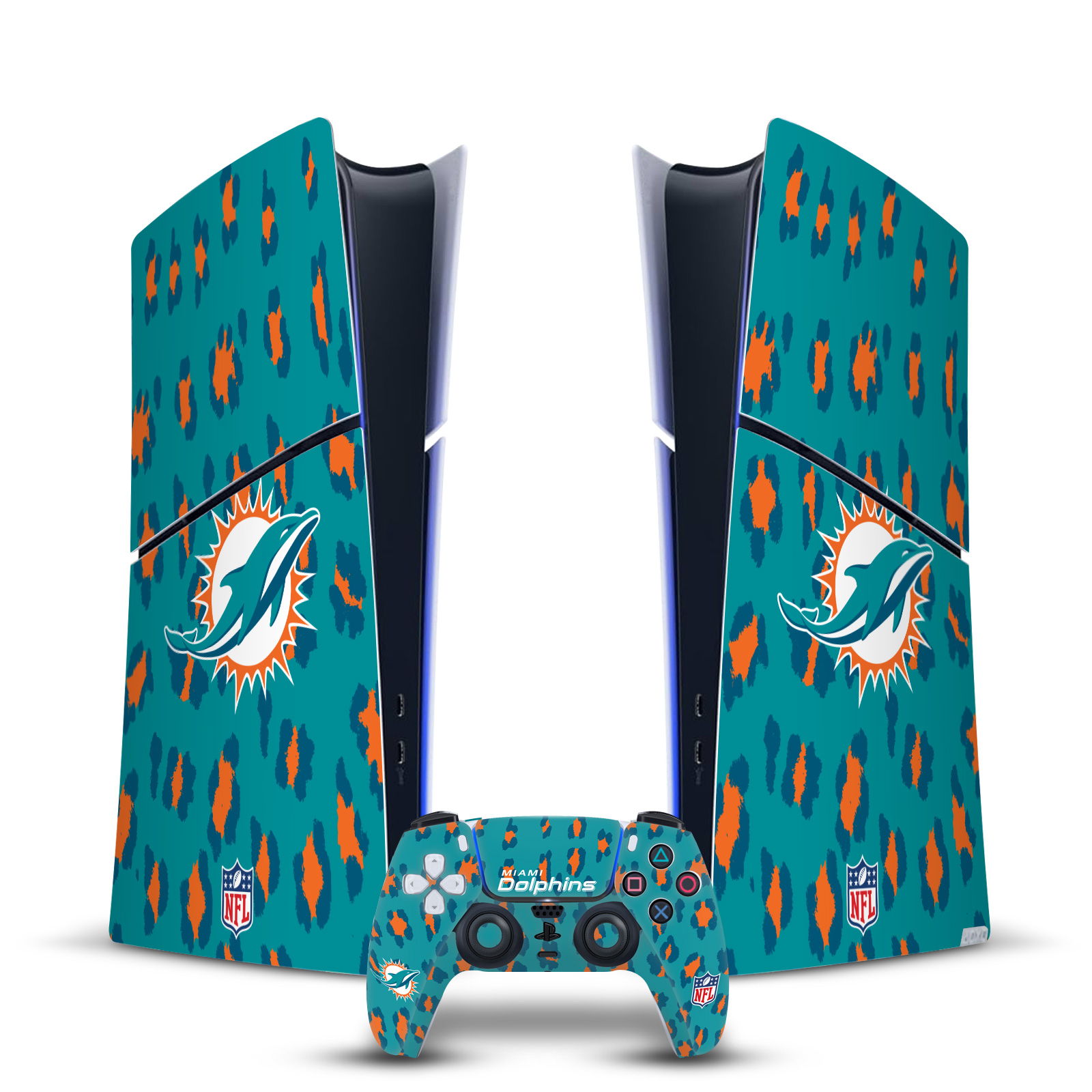 OFFICIAL NFL MIAMI DOLPHINS VINYL SKIN FOR PS5 SLIM DIGITAL CONSOLE & CONTROLLER