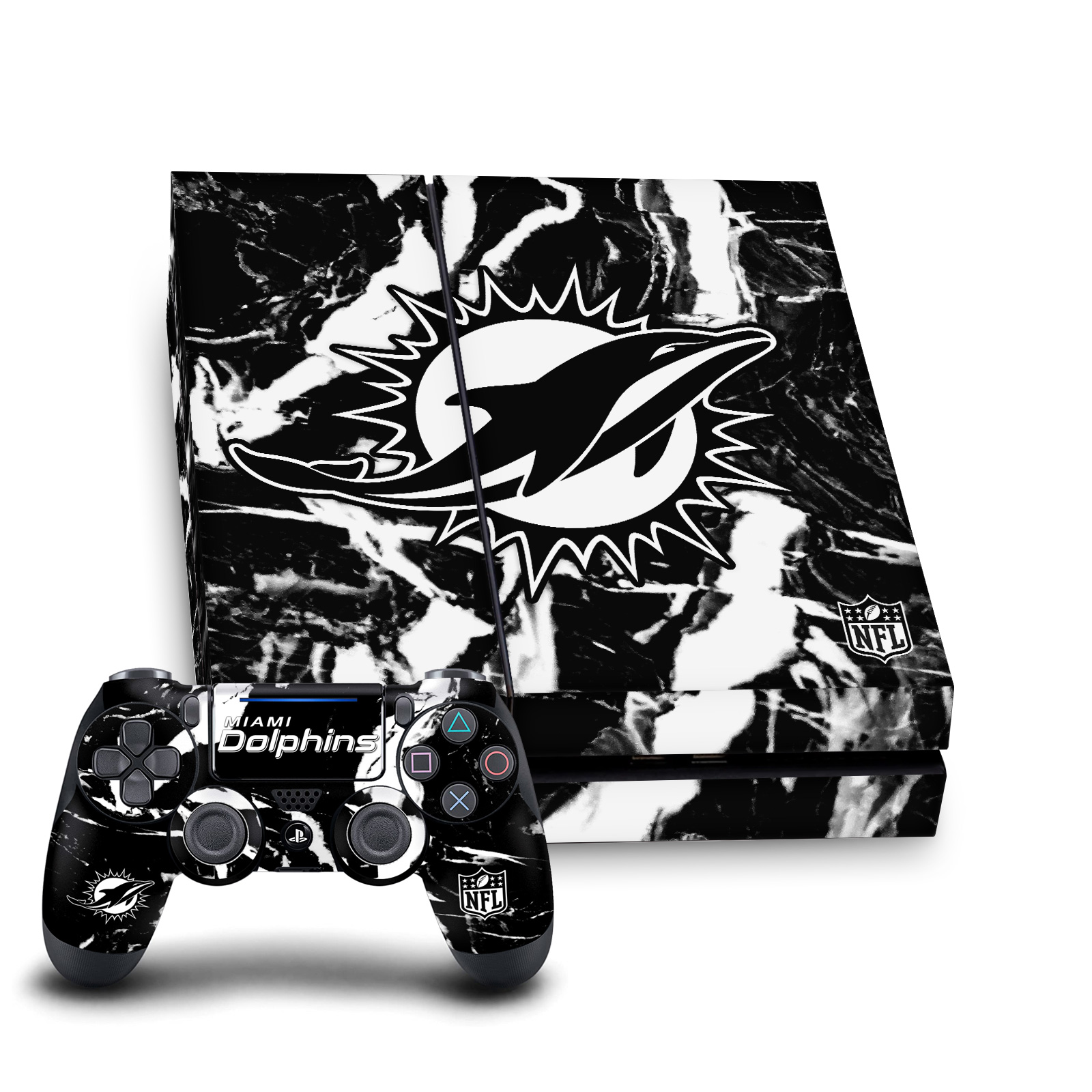 OFFICIAL NFL MIAMI DOLPHINS VINYL SKIN DECAL FOR SONY PS4 CONSOLE & CONTROLLER