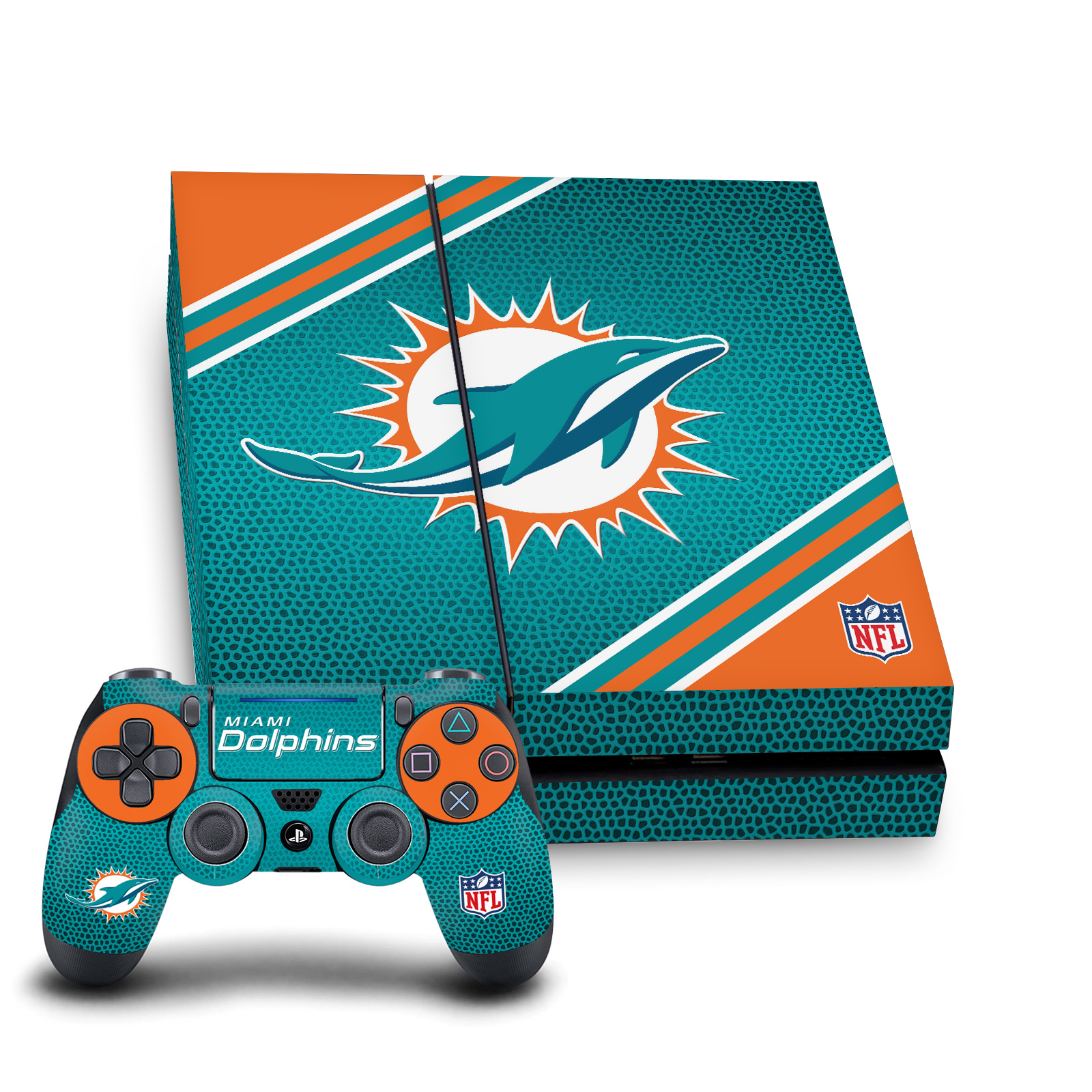 OFFICIAL NFL MIAMI DOLPHINS VINYL SKIN DECAL FOR SONY PS4 CONSOLE & CONTROLLER