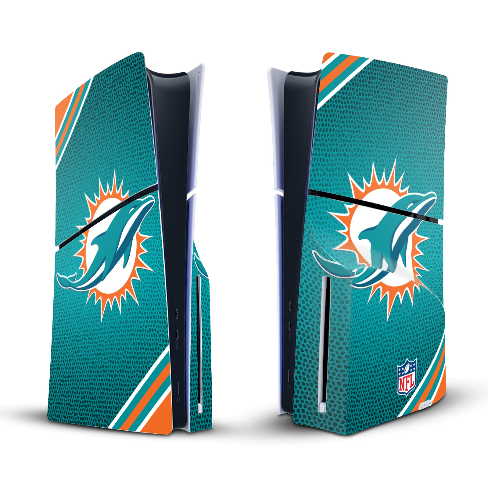 NFL MIAMI DOLPHINS VINYL SKIN DECAL FOR SONY PS5 SLIM DISC EDITION CONSOLE