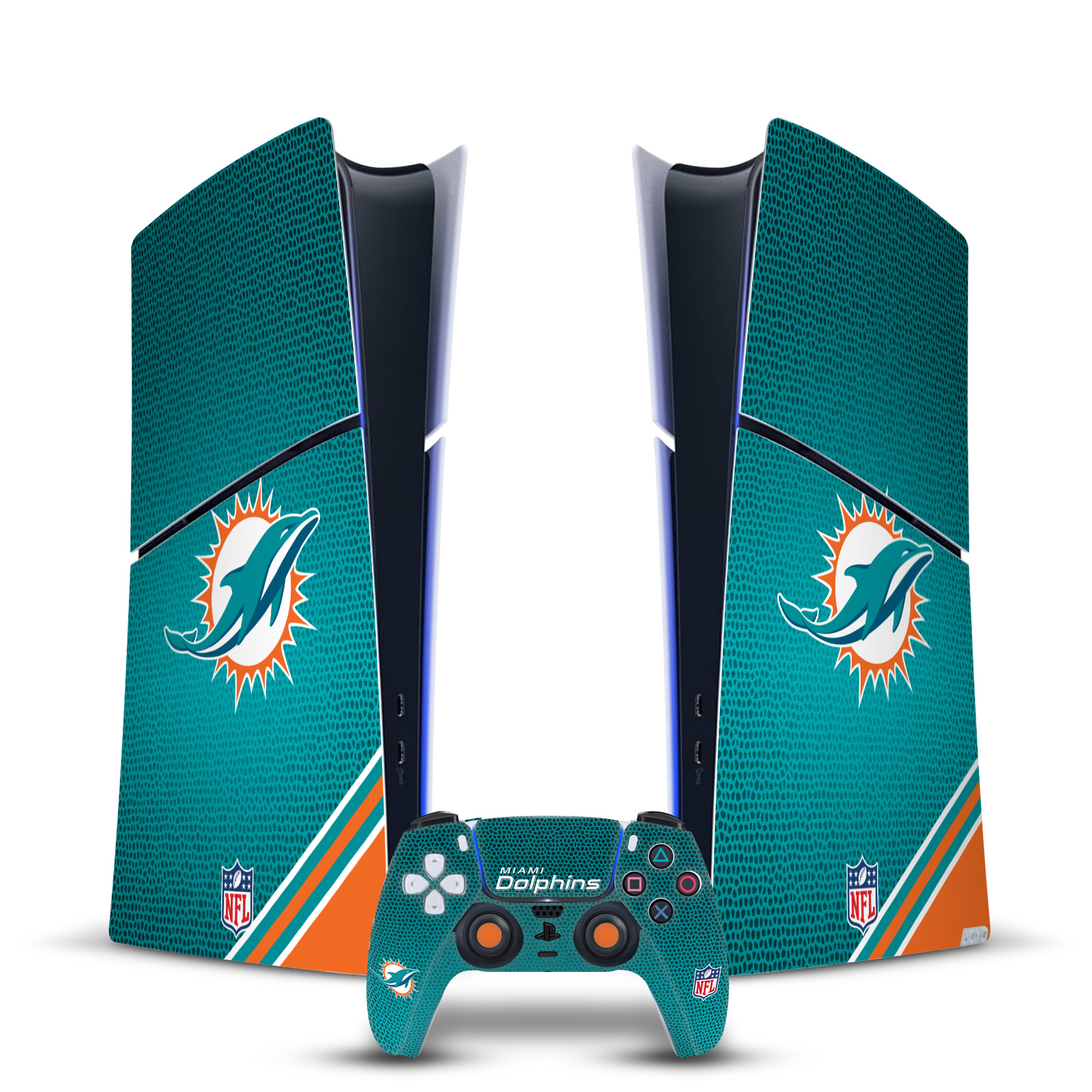 OFFICIAL NFL MIAMI DOLPHINS VINYL SKIN FOR PS5 SLIM DIGITAL CONSOLE & CONTROLLER