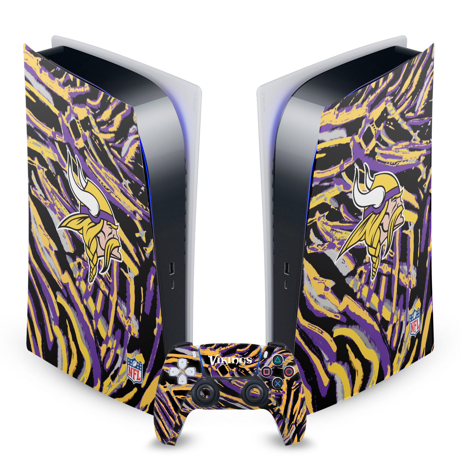 OFFICIAL NFL MINNESOTA VIKINGS VINYL SKIN FOR SONY PS5 DIGITAL EDITION BUNDLE