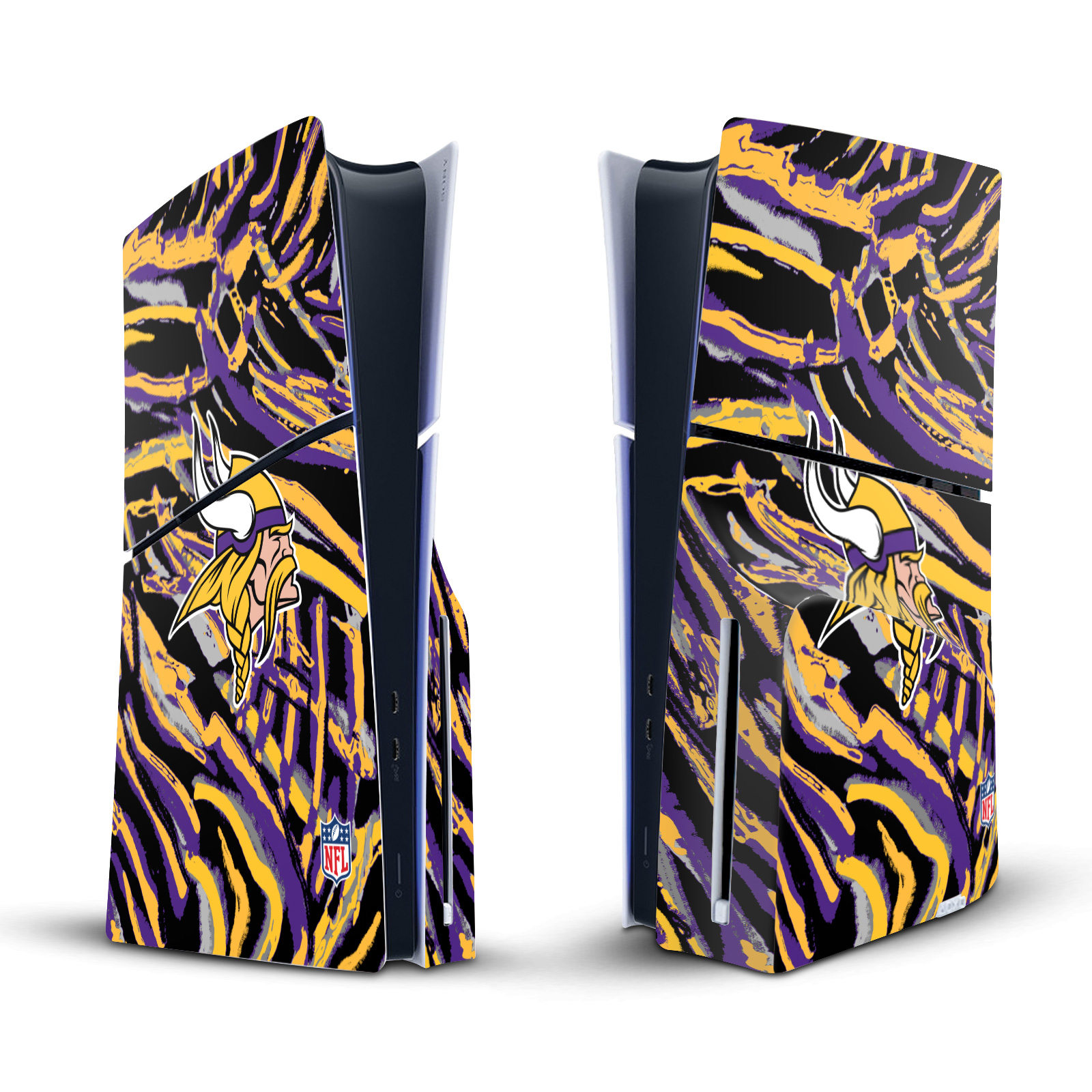 NFL MINNESOTA VIKINGS VINYL SKIN DECAL FOR SONY PS5 SLIM DISC EDITION CONSOLE