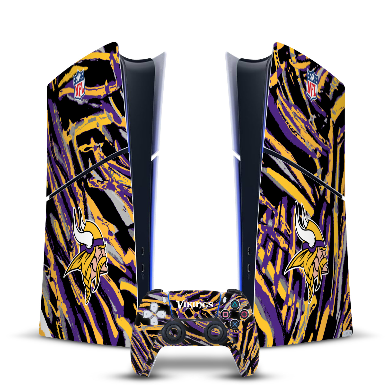 NFL MINNESOTA VIKINGS VINYL SKIN DECAL FOR PS5 SLIM DIGITAL CONSOLE & CONTROLLER