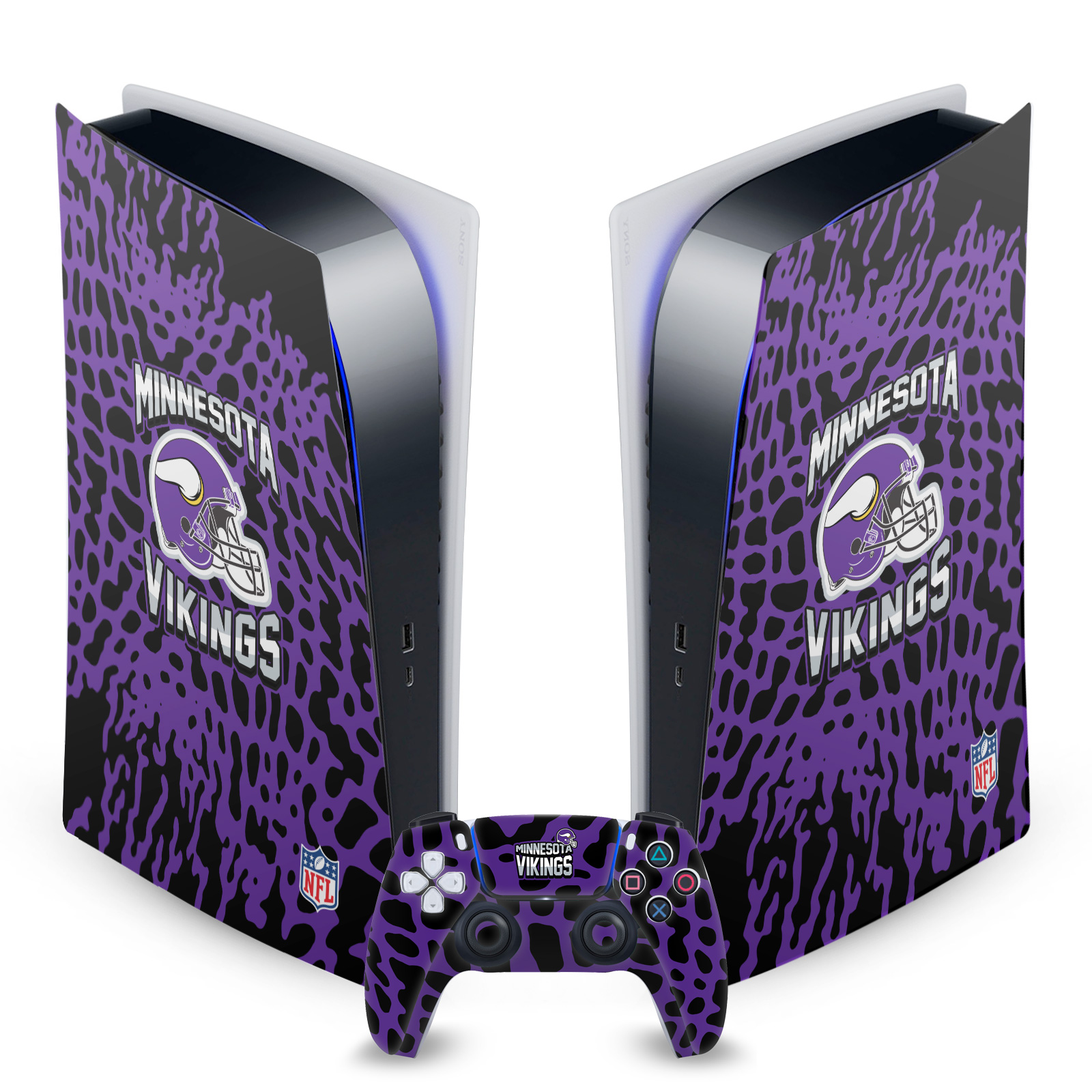 OFFICIAL NFL MINNESOTA VIKINGS VINYL SKIN FOR SONY PS5 DIGITAL EDITION BUNDLE