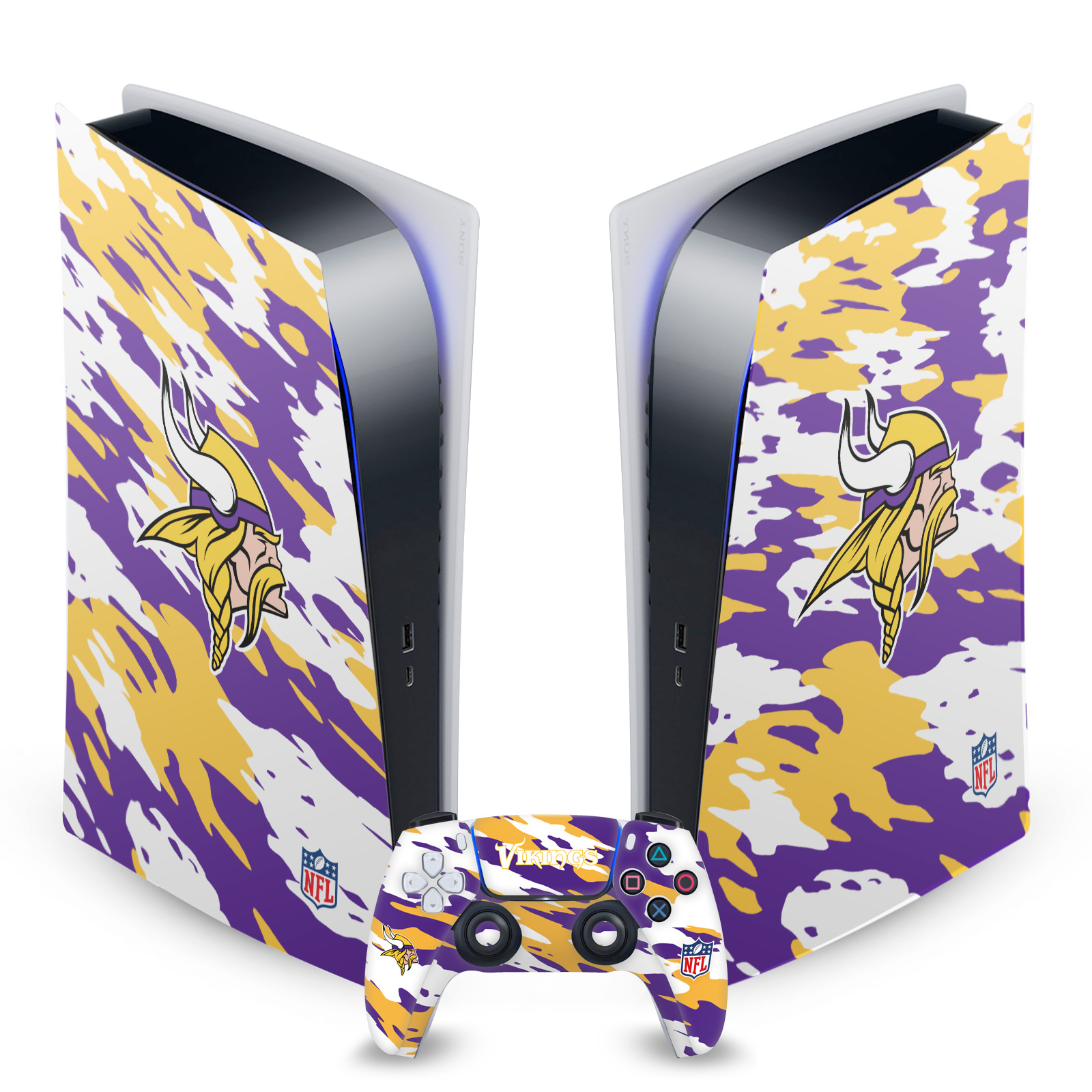 OFFICIAL NFL MINNESOTA VIKINGS VINYL SKIN FOR SONY PS5 DIGITAL EDITION BUNDLE