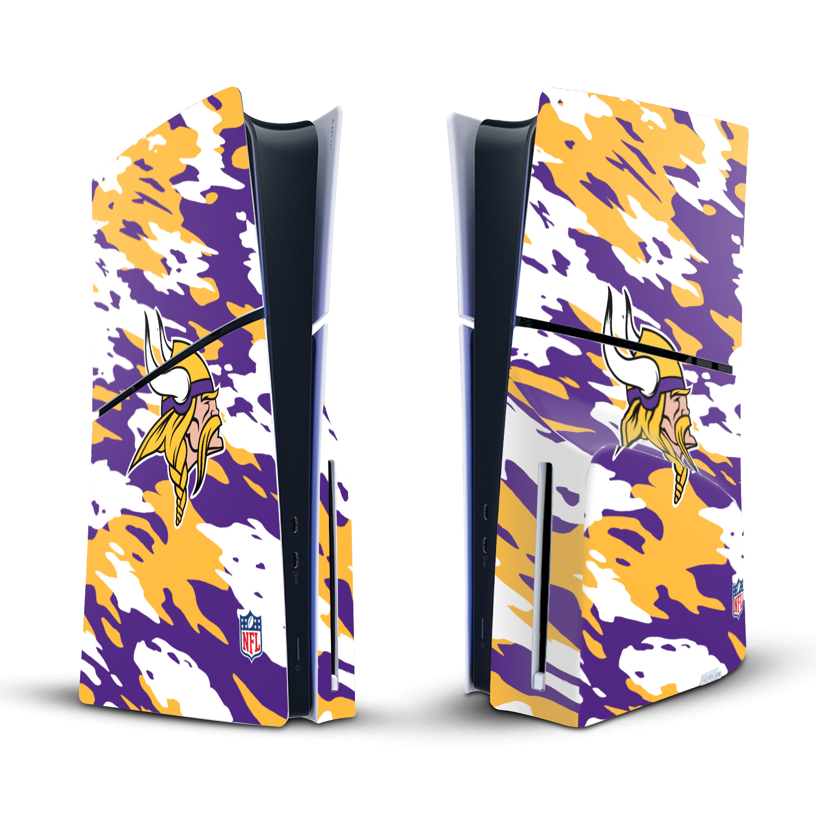 NFL MINNESOTA VIKINGS VINYL SKIN DECAL FOR SONY PS5 SLIM DISC EDITION CONSOLE