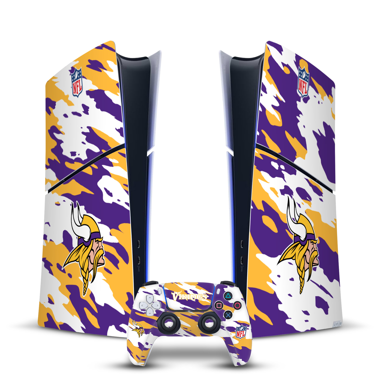 NFL MINNESOTA VIKINGS VINYL SKIN DECAL FOR PS5 SLIM DIGITAL CONSOLE & CONTROLLER