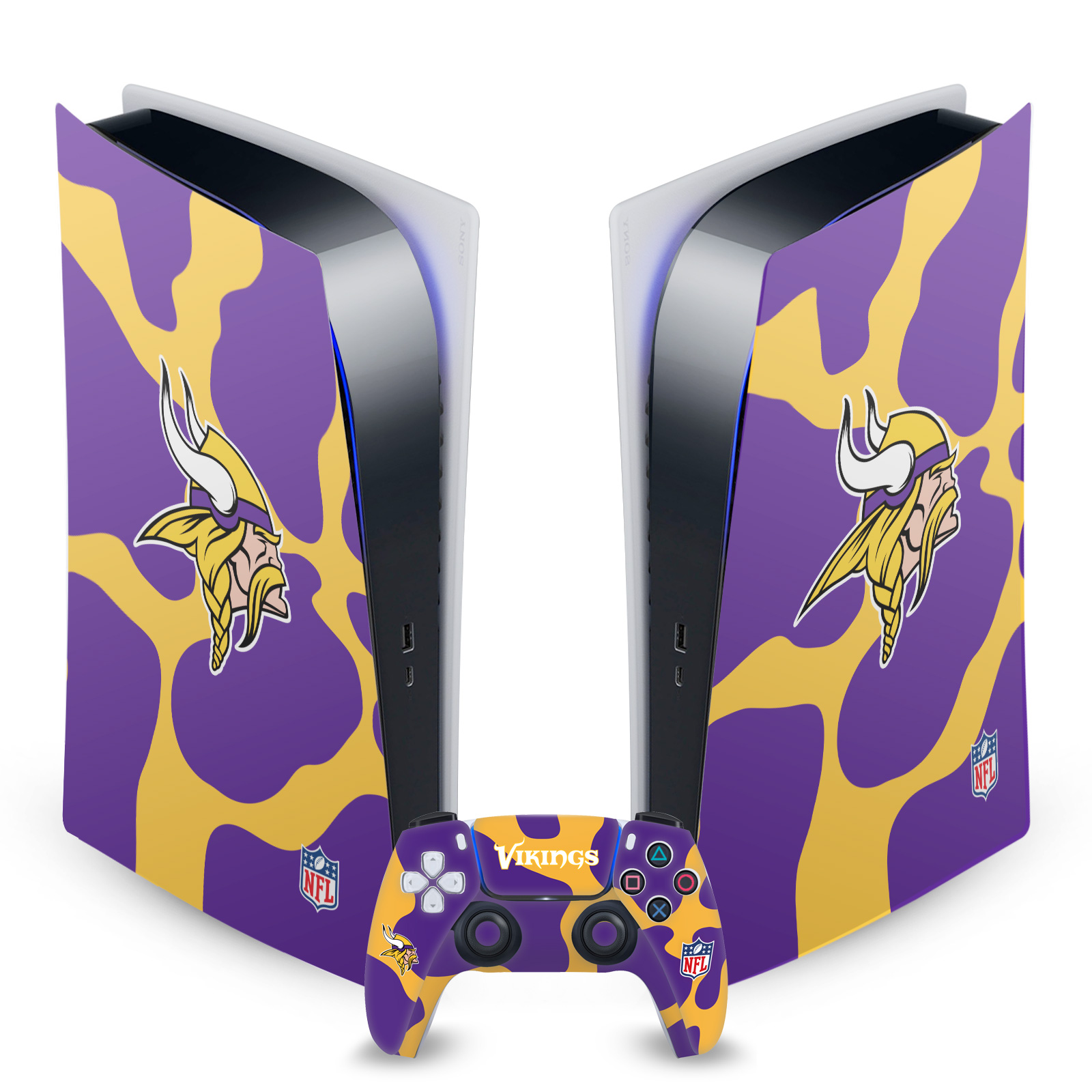 OFFICIAL NFL MINNESOTA VIKINGS VINYL SKIN FOR SONY PS5 DIGITAL EDITION BUNDLE