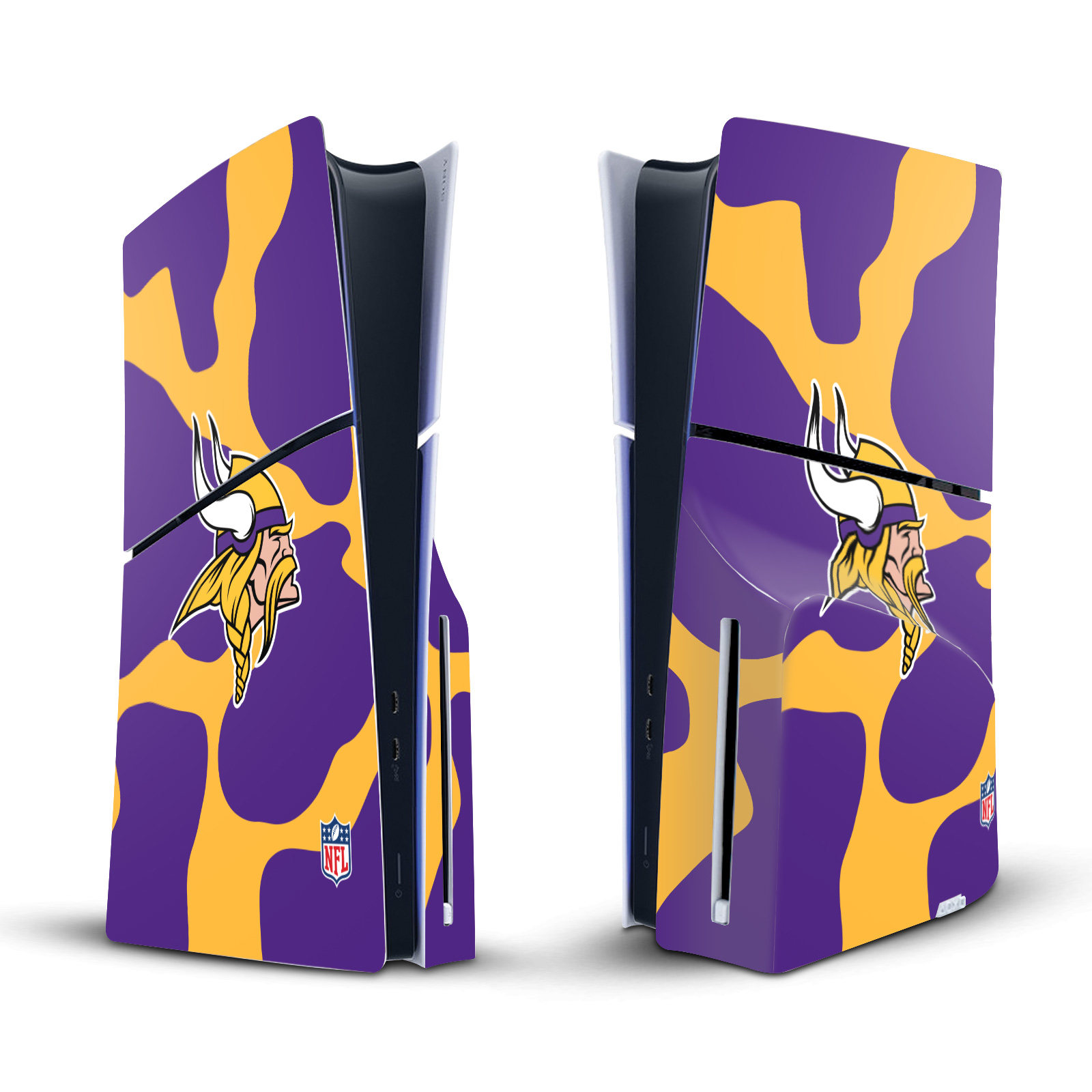 NFL MINNESOTA VIKINGS VINYL SKIN DECAL FOR SONY PS5 SLIM DISC EDITION CONSOLE