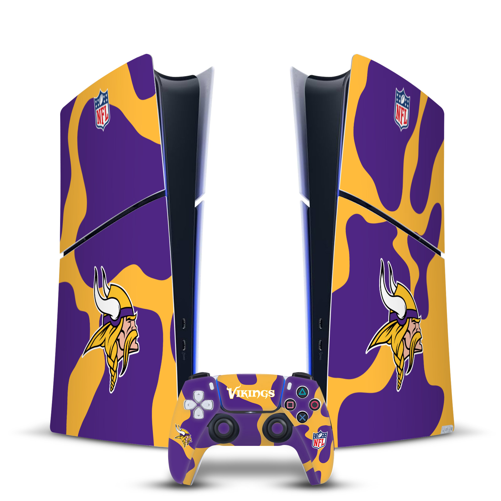 NFL MINNESOTA VIKINGS VINYL SKIN DECAL FOR PS5 SLIM DIGITAL CONSOLE & CONTROLLER