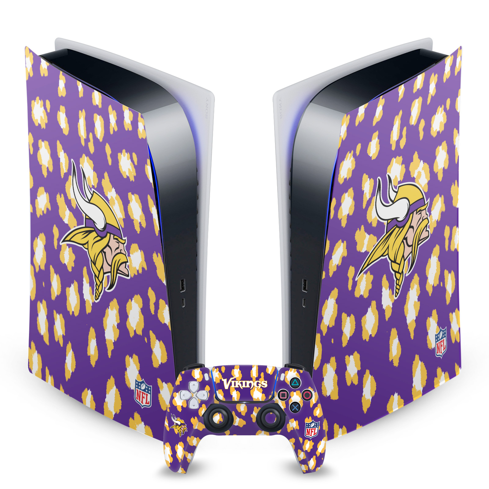 OFFICIAL NFL MINNESOTA VIKINGS VINYL SKIN FOR SONY PS5 DIGITAL EDITION BUNDLE