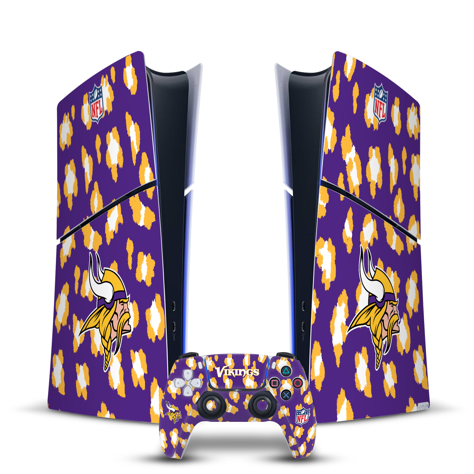 NFL MINNESOTA VIKINGS VINYL SKIN DECAL FOR PS5 SLIM DIGITAL CONSOLE & CONTROLLER