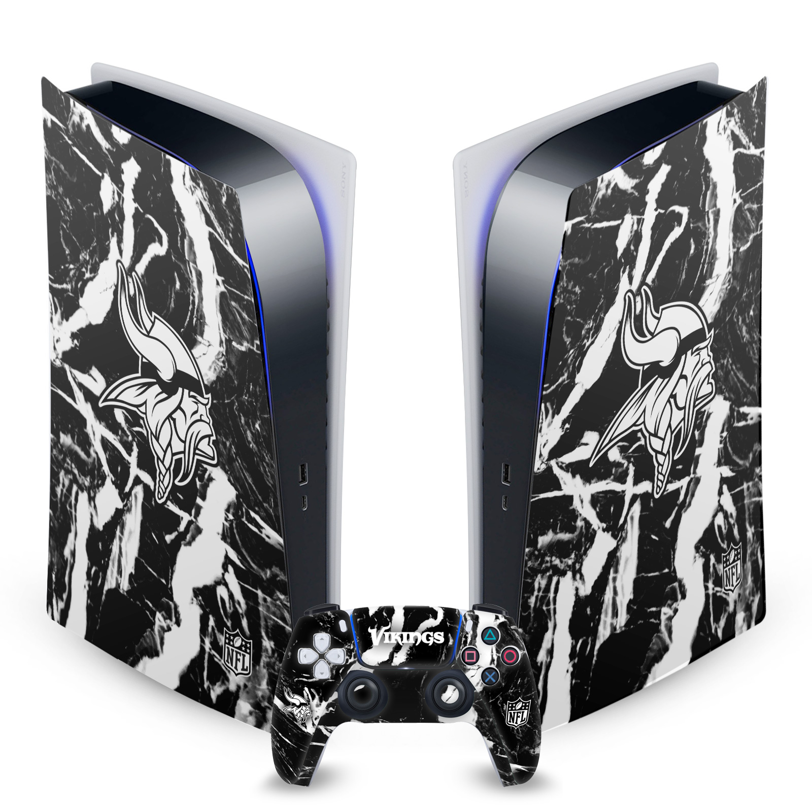 OFFICIAL NFL MINNESOTA VIKINGS VINYL SKIN FOR SONY PS5 DIGITAL EDITION BUNDLE