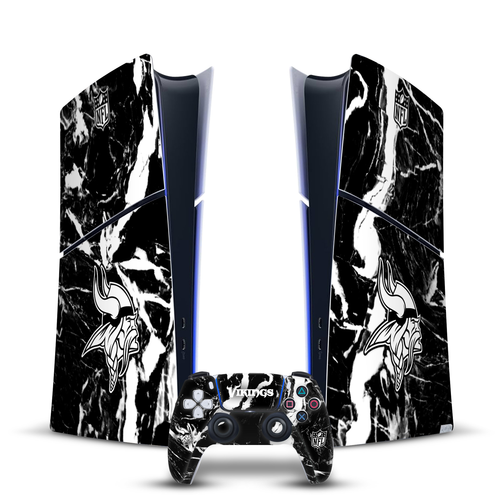 NFL MINNESOTA VIKINGS VINYL SKIN DECAL FOR PS5 SLIM DIGITAL CONSOLE & CONTROLLER