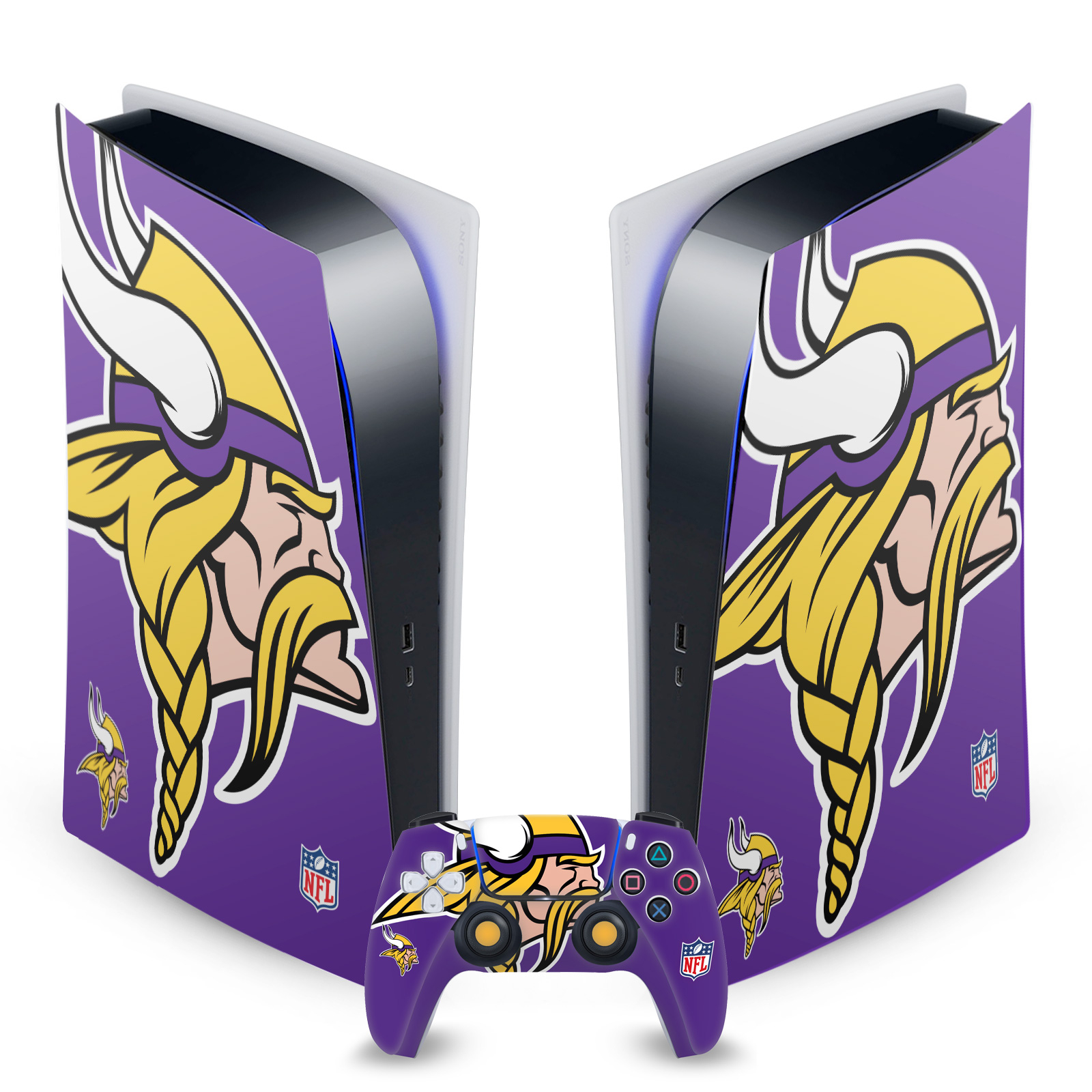 OFFICIAL NFL MINNESOTA VIKINGS VINYL SKIN FOR SONY PS5 DIGITAL EDITION BUNDLE