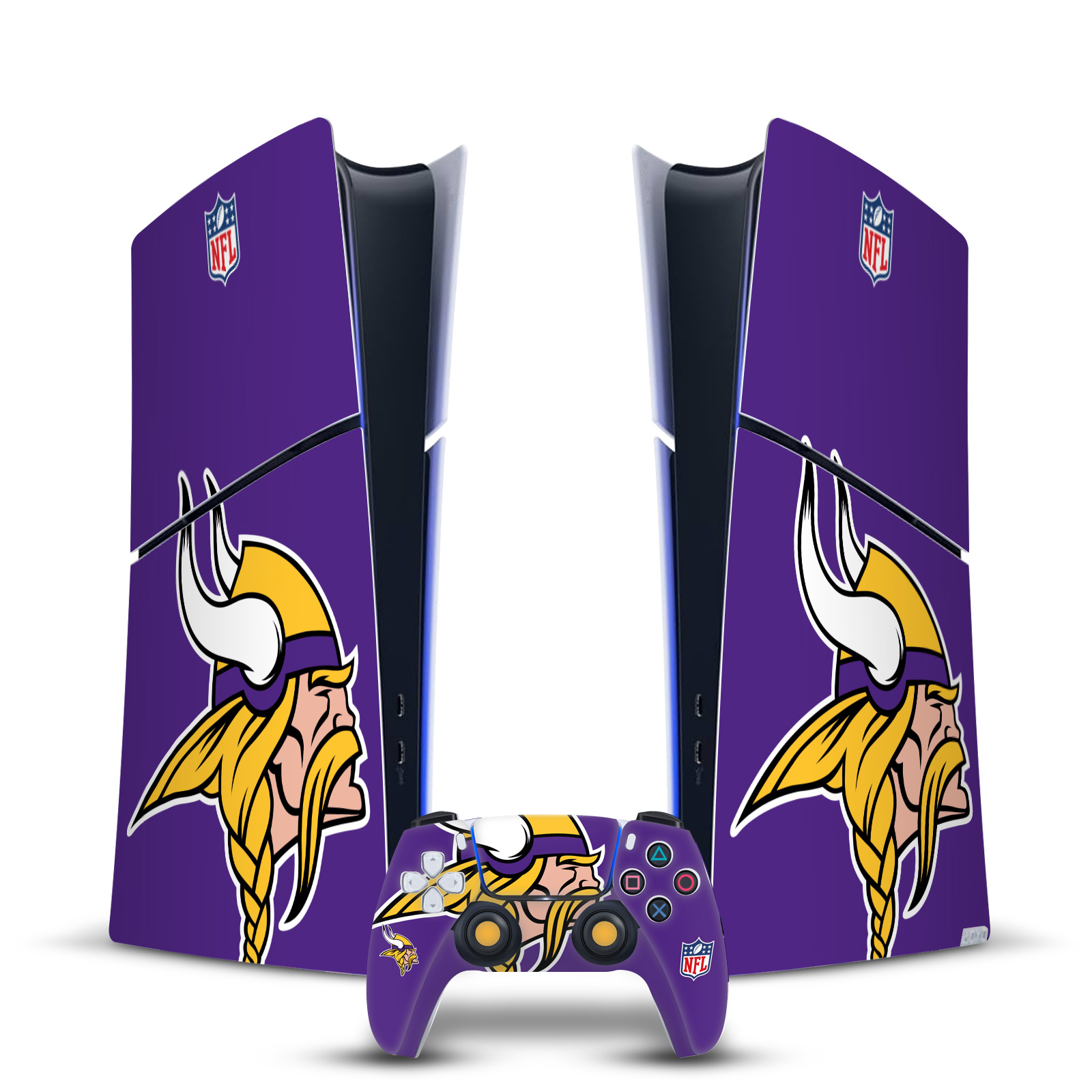 NFL MINNESOTA VIKINGS VINYL SKIN DECAL FOR PS5 SLIM DIGITAL CONSOLE & CONTROLLER