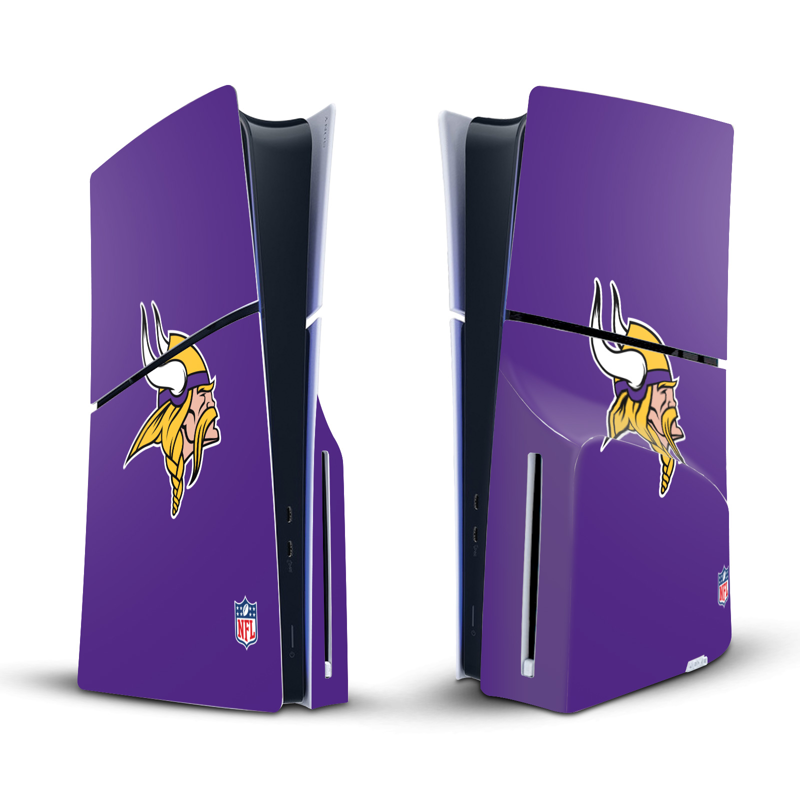 NFL MINNESOTA VIKINGS VINYL SKIN DECAL FOR SONY PS5 SLIM DISC EDITION CONSOLE