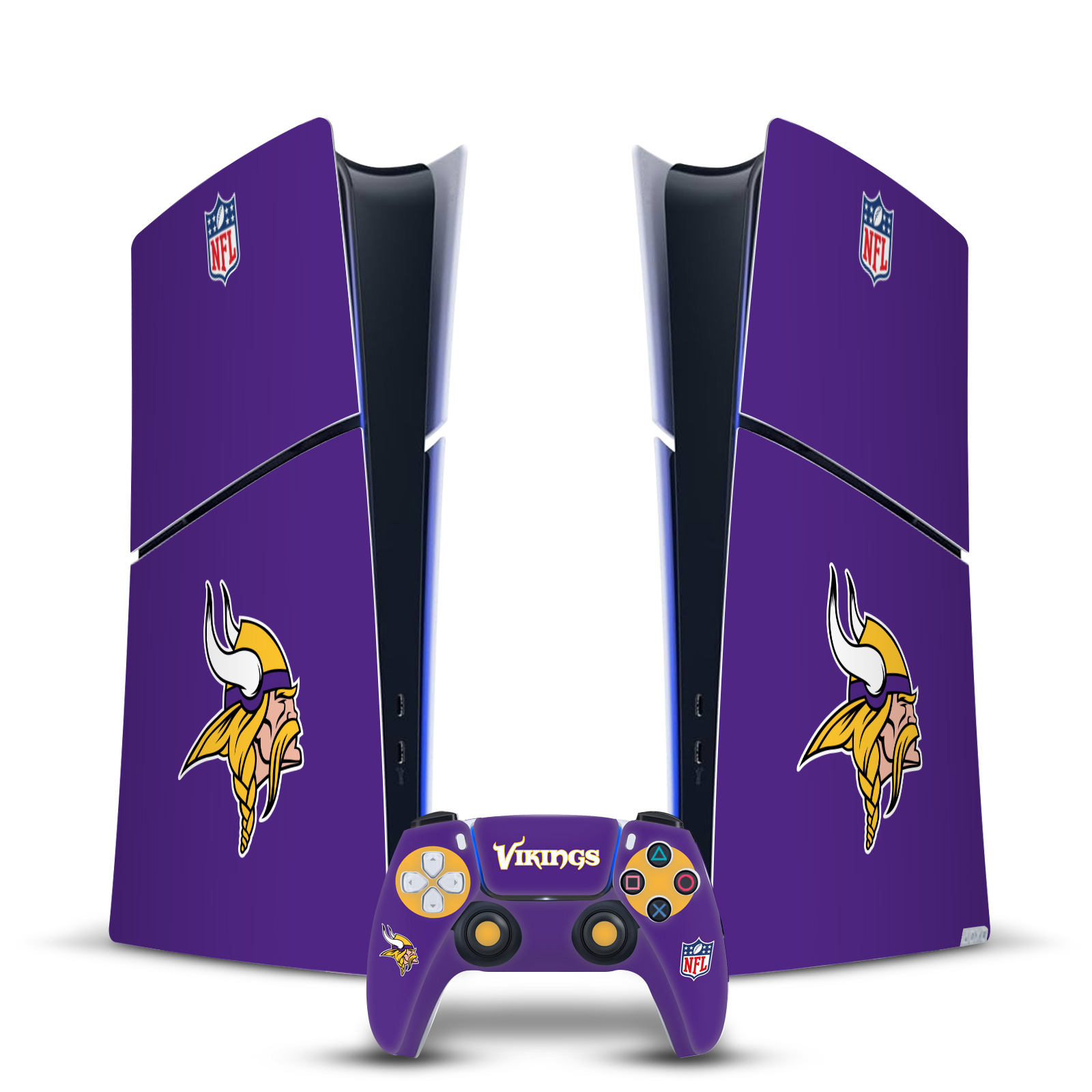 NFL MINNESOTA VIKINGS VINYL SKIN DECAL FOR PS5 SLIM DIGITAL CONSOLE & CONTROLLER