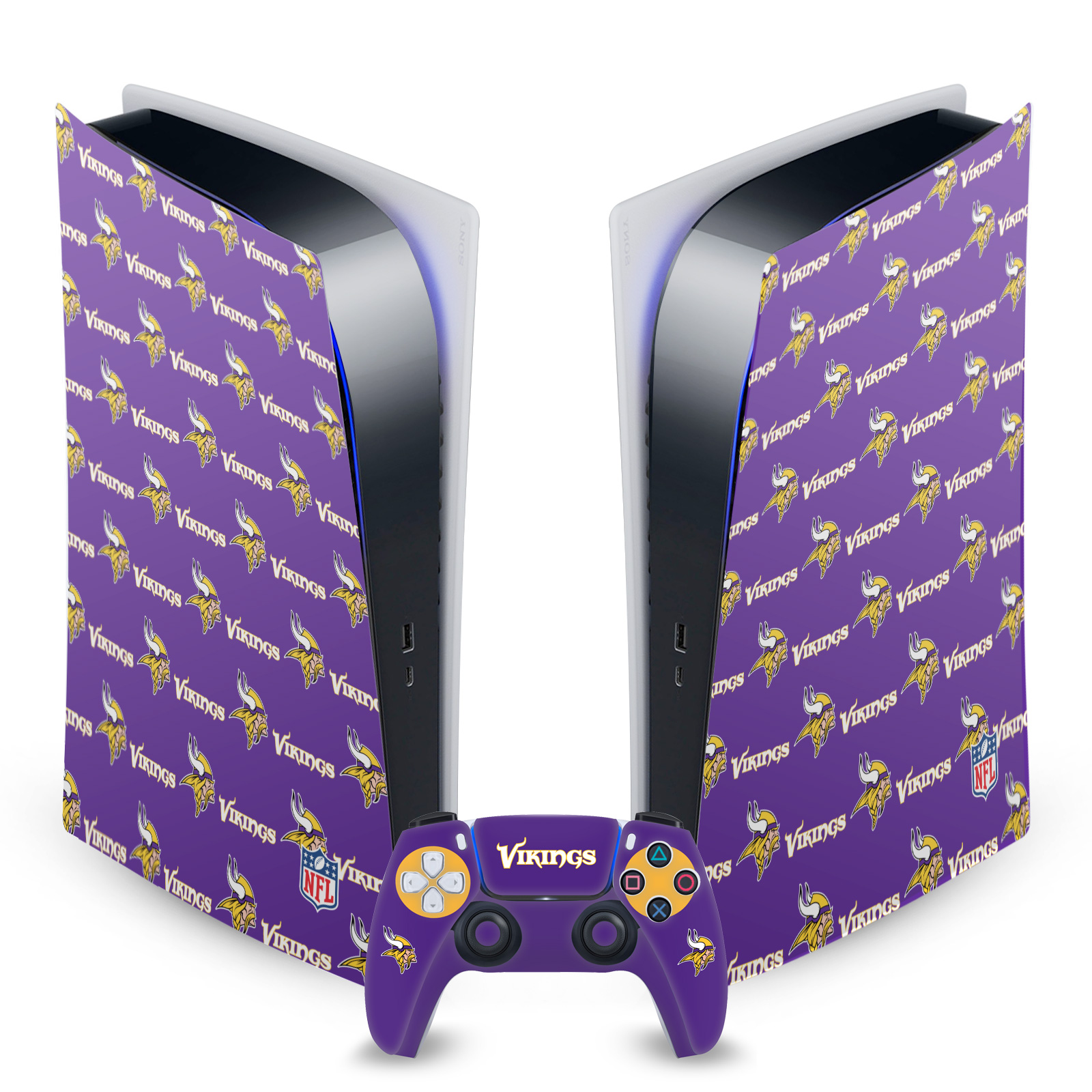 OFFICIAL NFL MINNESOTA VIKINGS VINYL SKIN FOR SONY PS5 DIGITAL EDITION BUNDLE