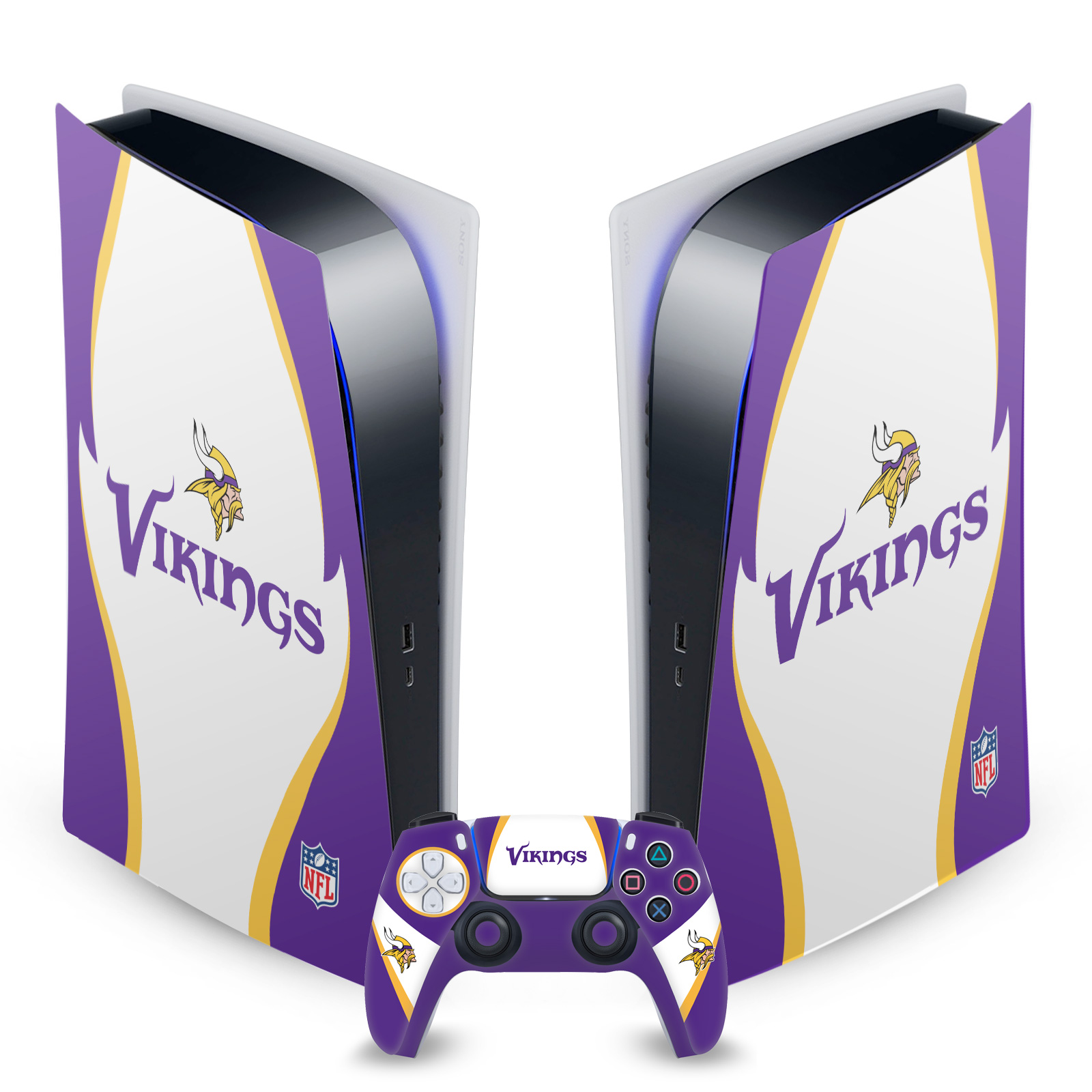 OFFICIAL NFL MINNESOTA VIKINGS VINYL SKIN FOR SONY PS5 DIGITAL EDITION BUNDLE