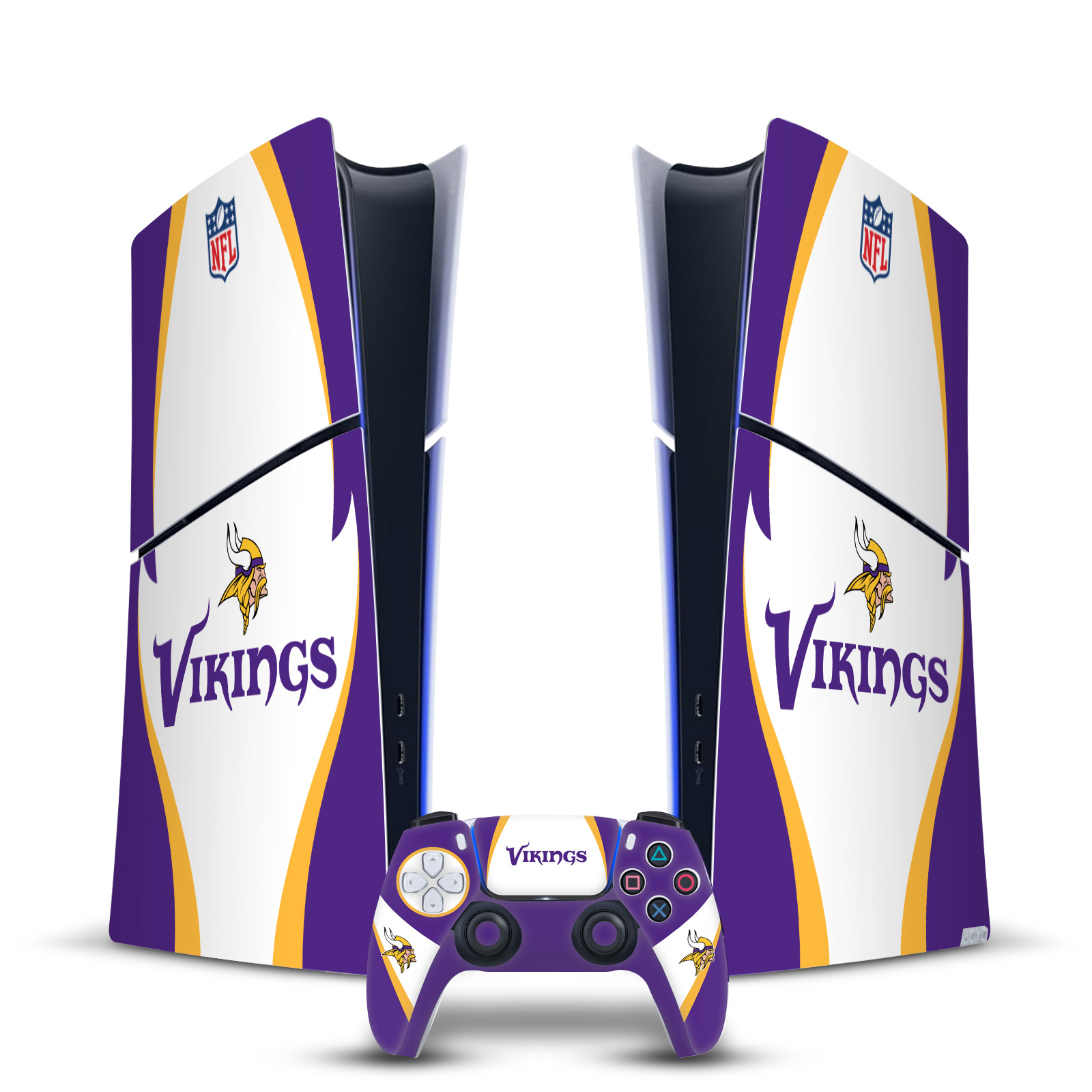 NFL MINNESOTA VIKINGS VINYL SKIN DECAL FOR PS5 SLIM DIGITAL CONSOLE & CONTROLLER