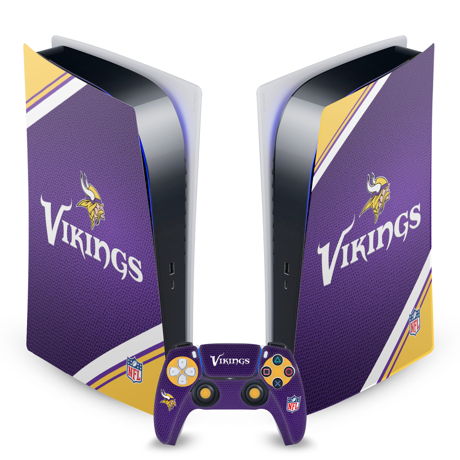 OFFICIAL NFL MINNESOTA VIKINGS VINYL SKIN FOR SONY PS5 DIGITAL EDITION BUNDLE