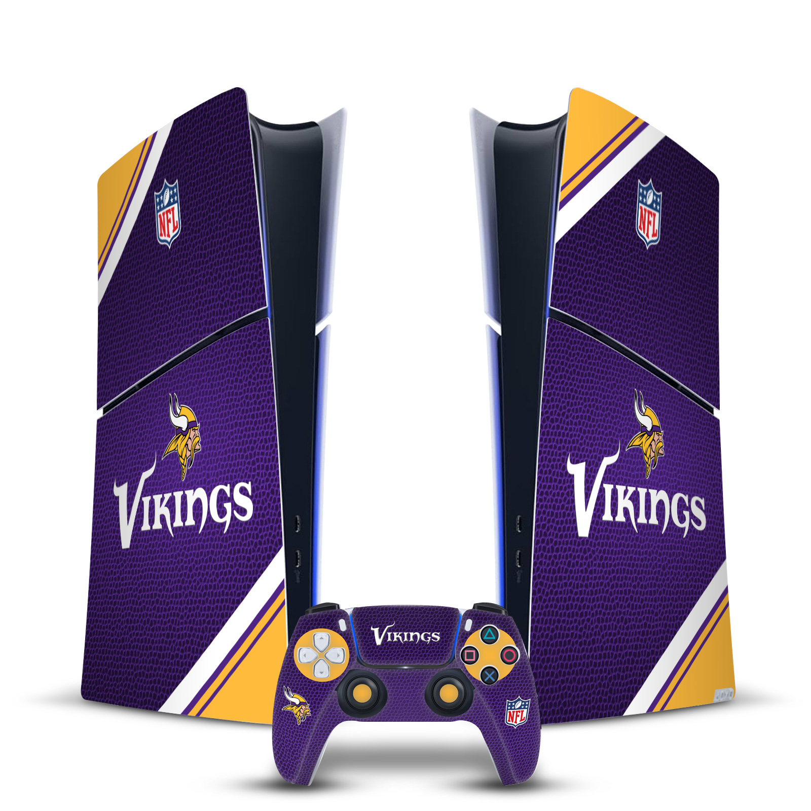 NFL MINNESOTA VIKINGS VINYL SKIN DECAL FOR PS5 SLIM DIGITAL CONSOLE & CONTROLLER