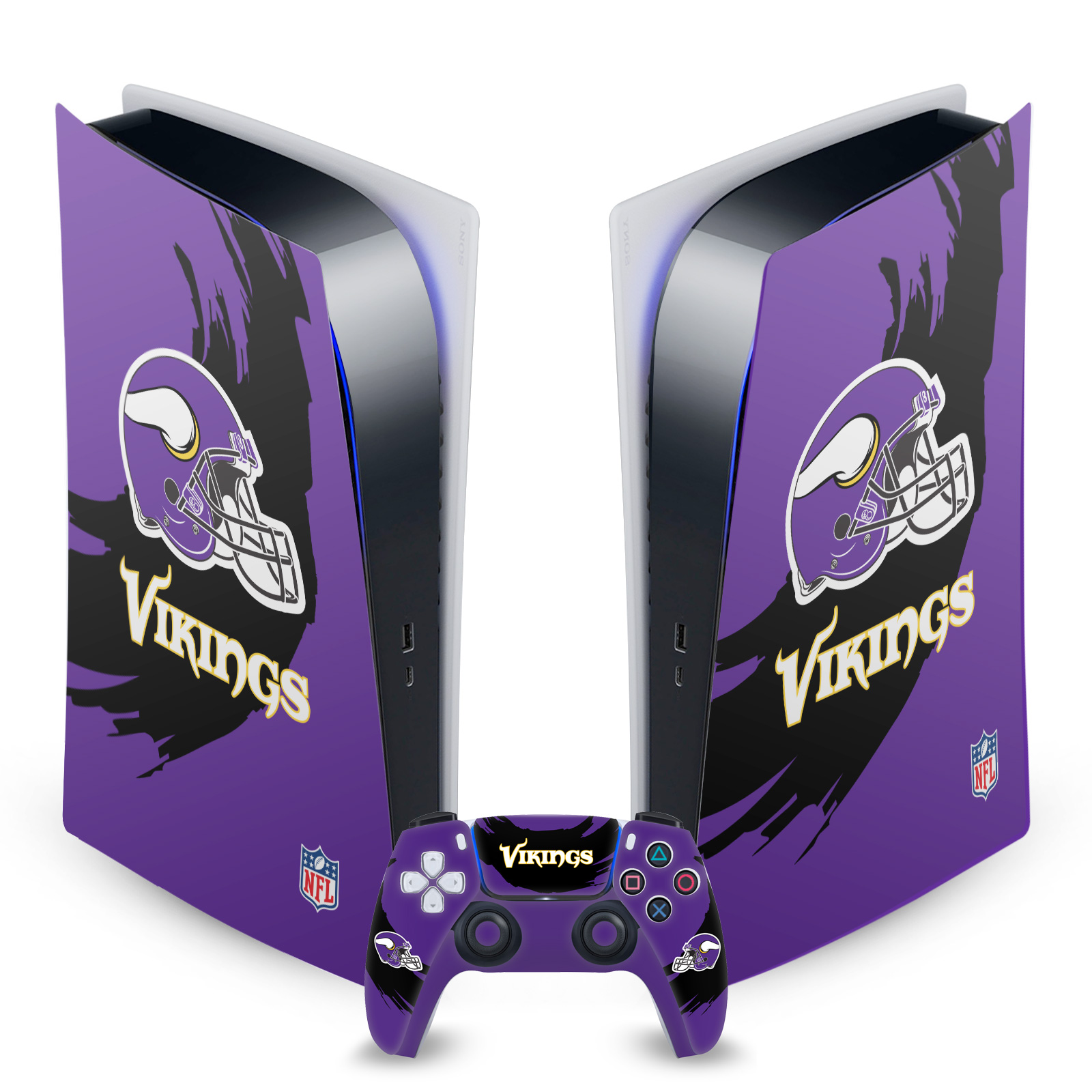 OFFICIAL NFL MINNESOTA VIKINGS VINYL SKIN FOR SONY PS5 DIGITAL EDITION BUNDLE