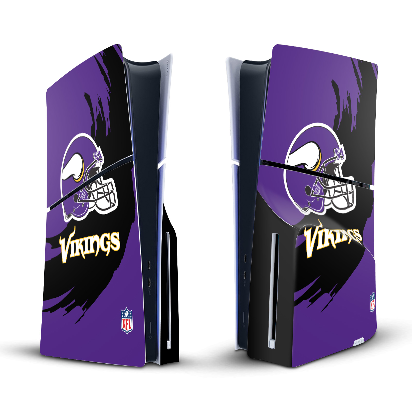 NFL MINNESOTA VIKINGS VINYL SKIN DECAL FOR SONY PS5 SLIM DISC EDITION CONSOLE