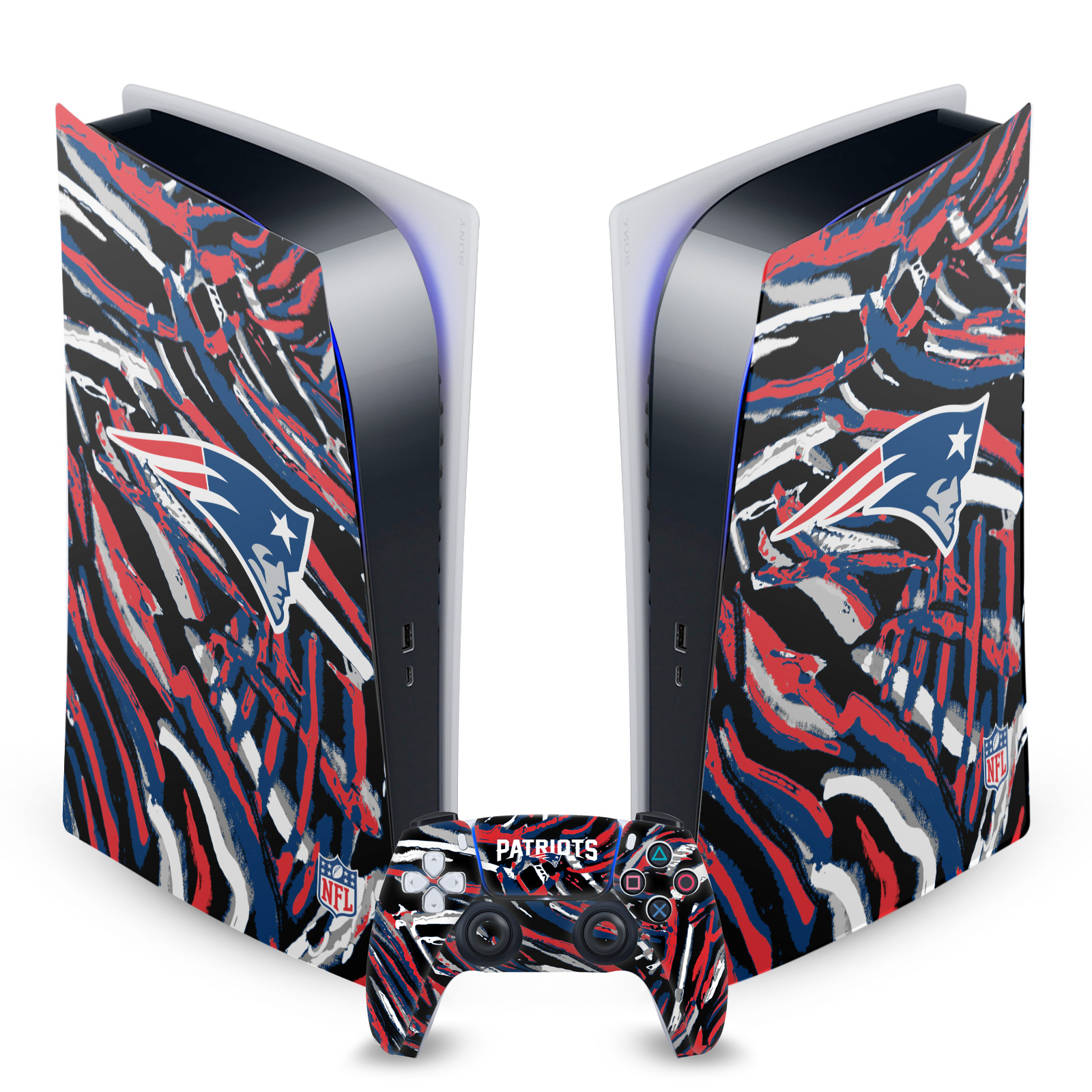 OFFICIAL NFL NEW ENGLAND PATRIOTS VINYL SKIN FOR SONY PS5 DIGITAL EDITION BUNDLE