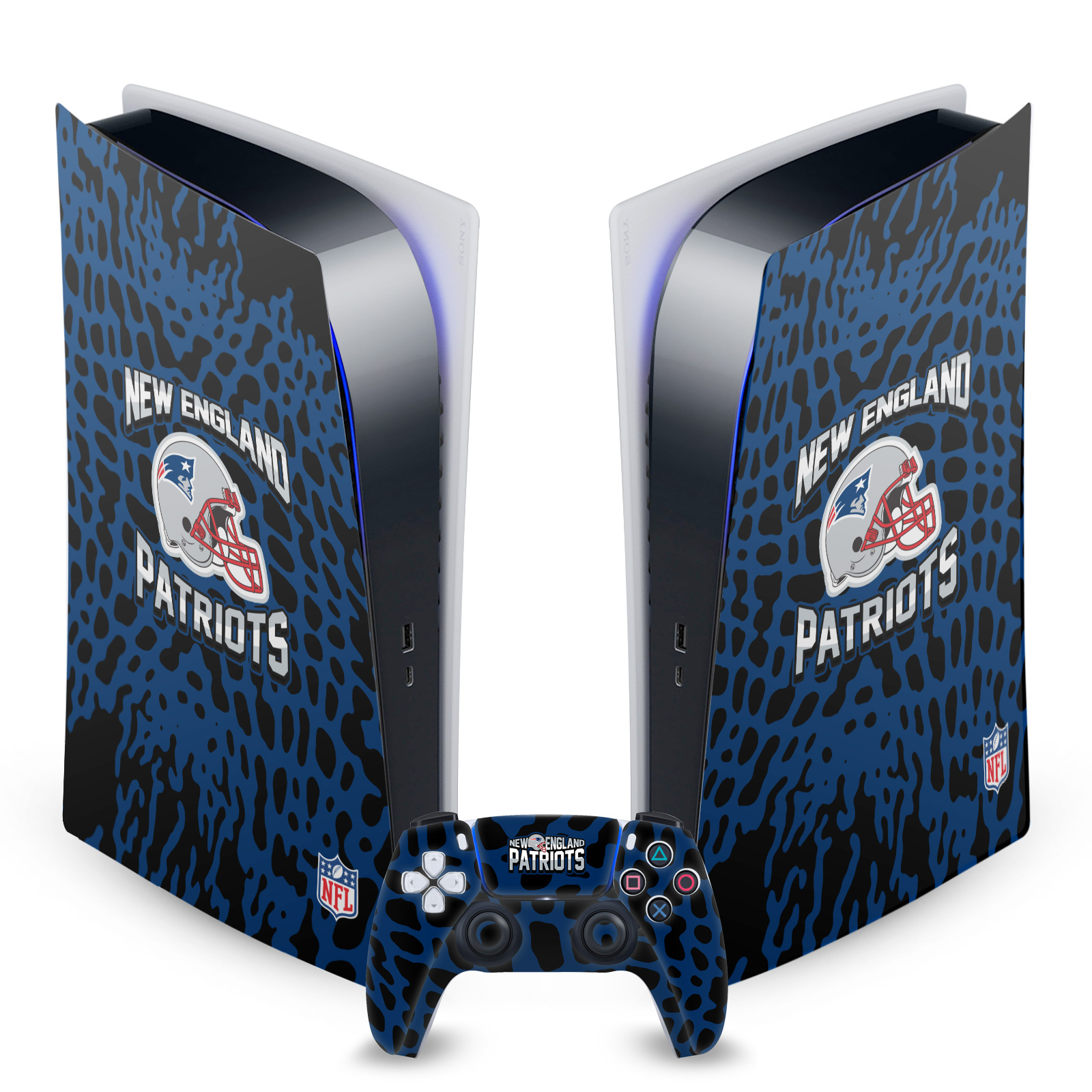 OFFICIAL NFL NEW ENGLAND PATRIOTS VINYL SKIN FOR SONY PS5 DIGITAL EDITION BUNDLE