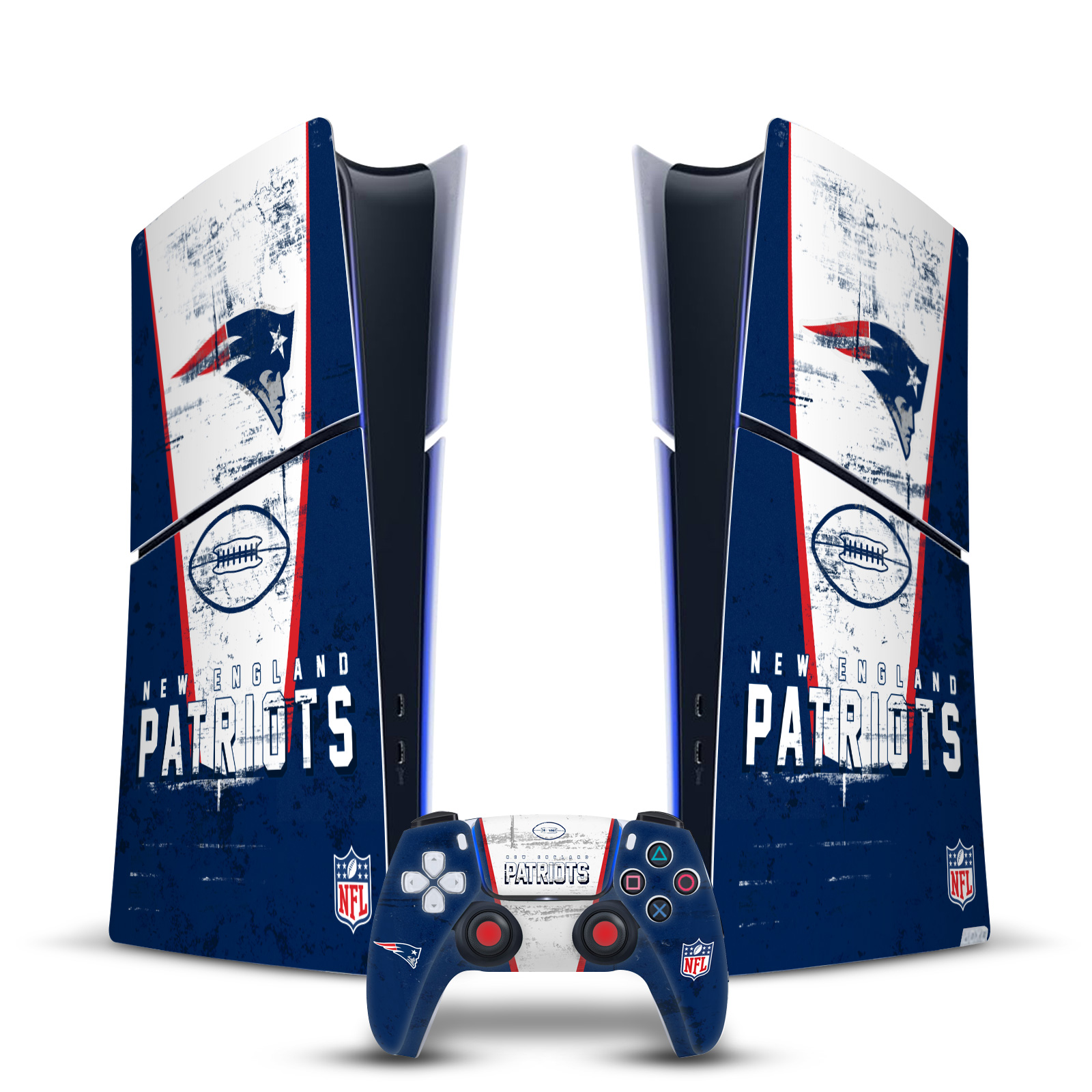 NFL NEW ENGLAND PATRIOTS VINYL SKIN FOR PS5 SLIM DIGITAL CONSOLE & CONTROLLER