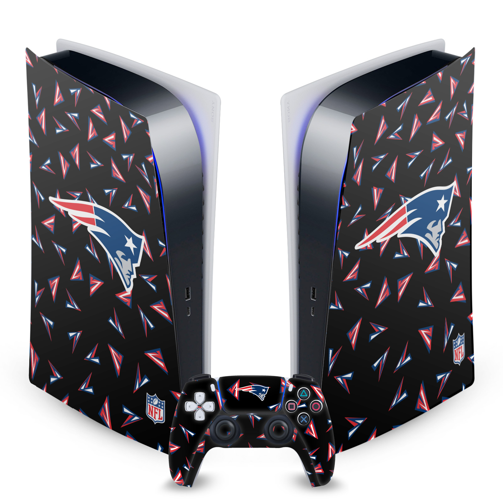 OFFICIAL NFL NEW ENGLAND PATRIOTS VINYL SKIN FOR SONY PS5 DIGITAL EDITION BUNDLE