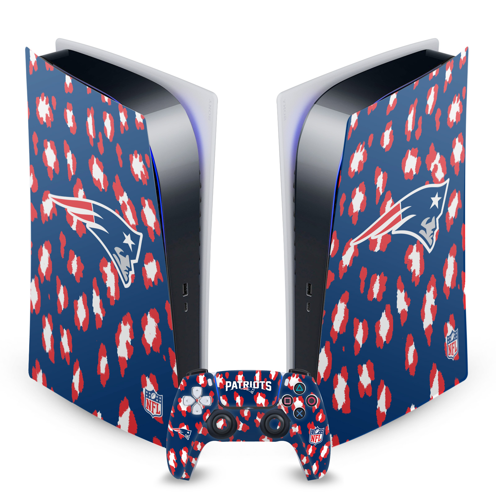 OFFICIAL NFL NEW ENGLAND PATRIOTS VINYL SKIN FOR SONY PS5 DIGITAL EDITION BUNDLE