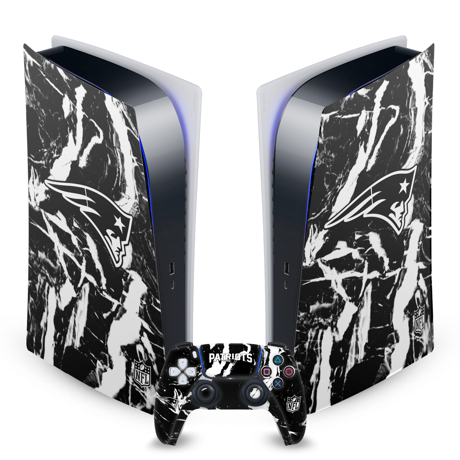 OFFICIAL NFL NEW ENGLAND PATRIOTS VINYL SKIN FOR SONY PS5 DIGITAL EDITION BUNDLE