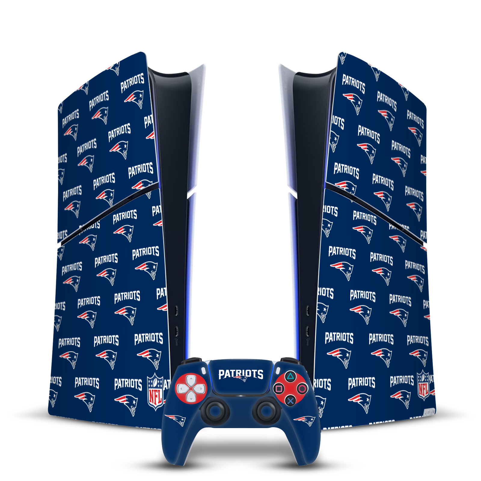 NFL NEW ENGLAND PATRIOTS VINYL SKIN FOR PS5 SLIM DIGITAL CONSOLE & CONTROLLER