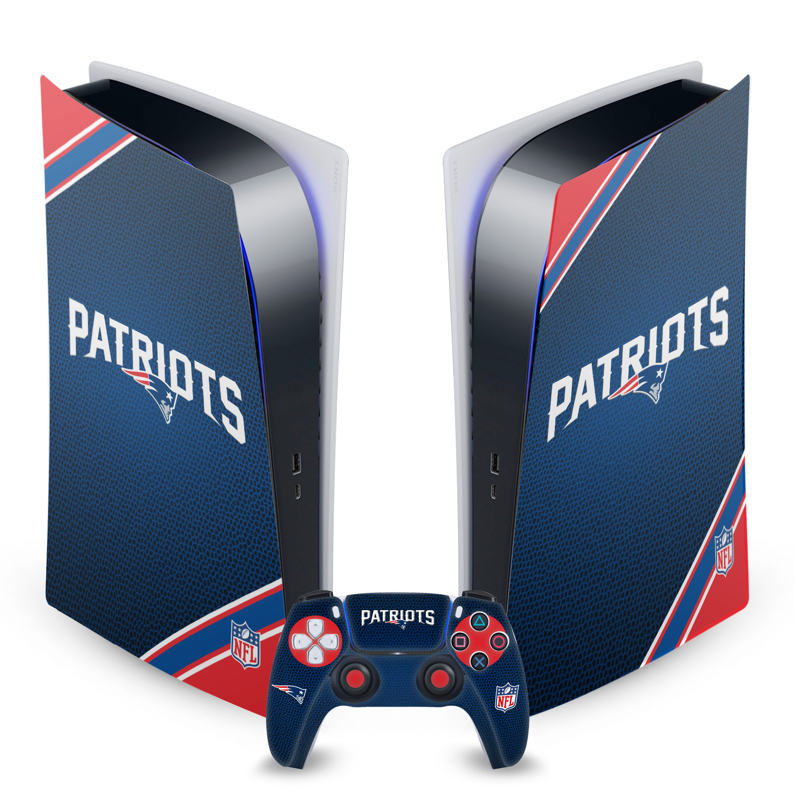 OFFICIAL NFL NEW ENGLAND PATRIOTS VINYL SKIN FOR SONY PS5 DIGITAL EDITION BUNDLE