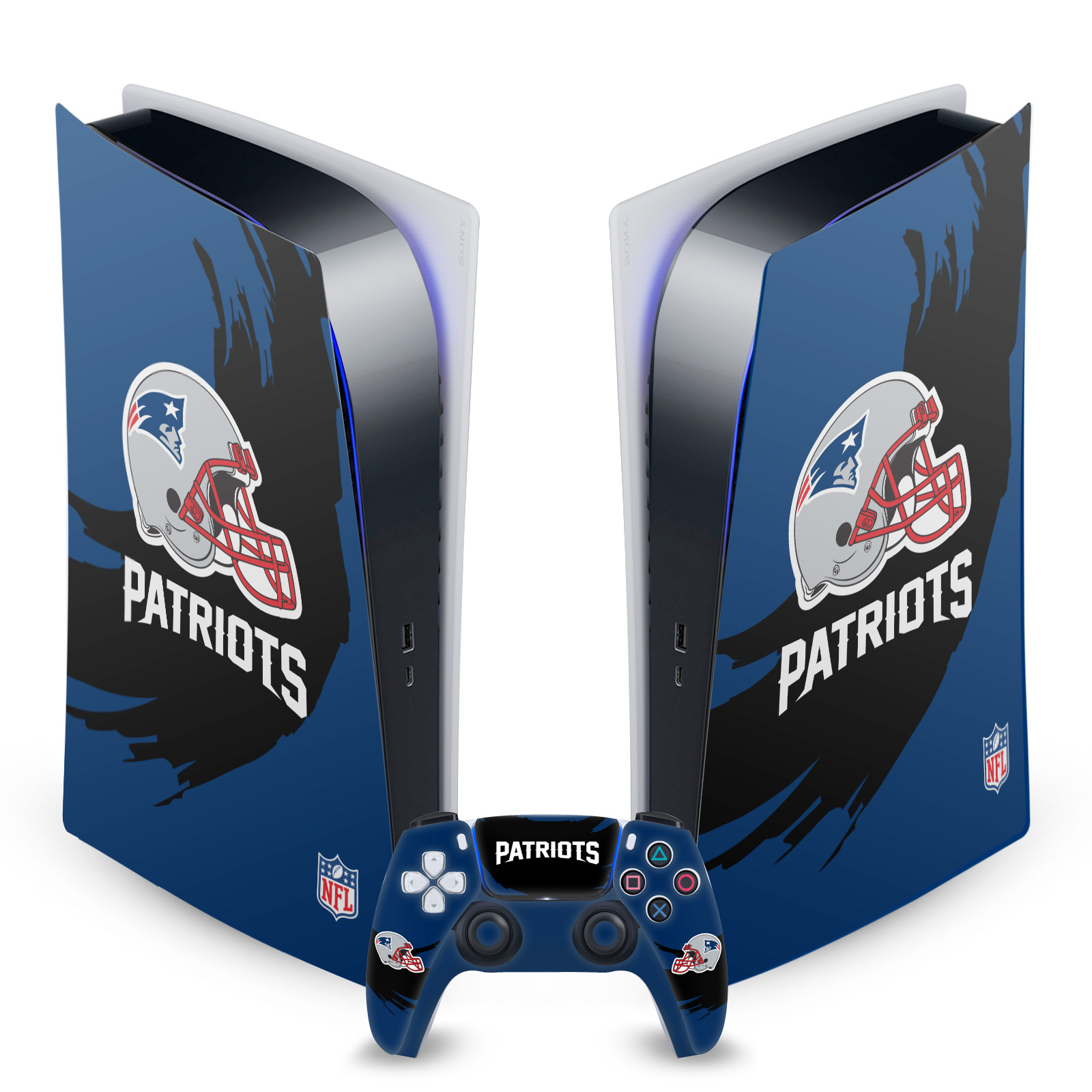 OFFICIAL NFL NEW ENGLAND PATRIOTS VINYL SKIN FOR SONY PS5 DIGITAL EDITION BUNDLE