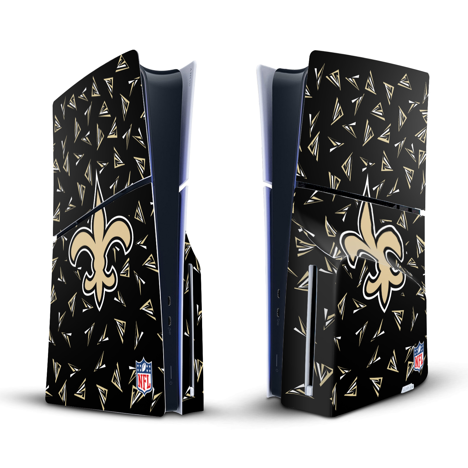 NFL NEW ORLEANS SAINTS VINYL SKIN FOR SONY PS5 SLIM DISC EDITION CONSOLE