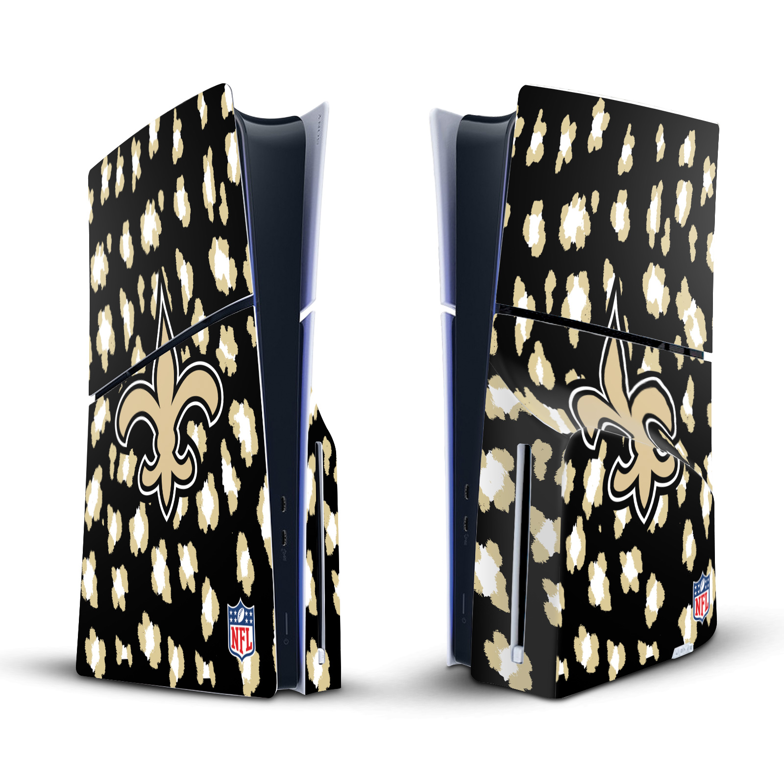 NFL NEW ORLEANS SAINTS VINYL SKIN FOR SONY PS5 SLIM DISC EDITION CONSOLE