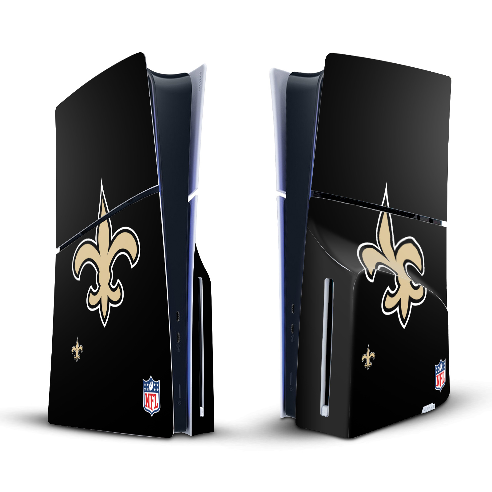 NFL NEW ORLEANS SAINTS VINYL SKIN FOR SONY PS5 SLIM DISC EDITION CONSOLE