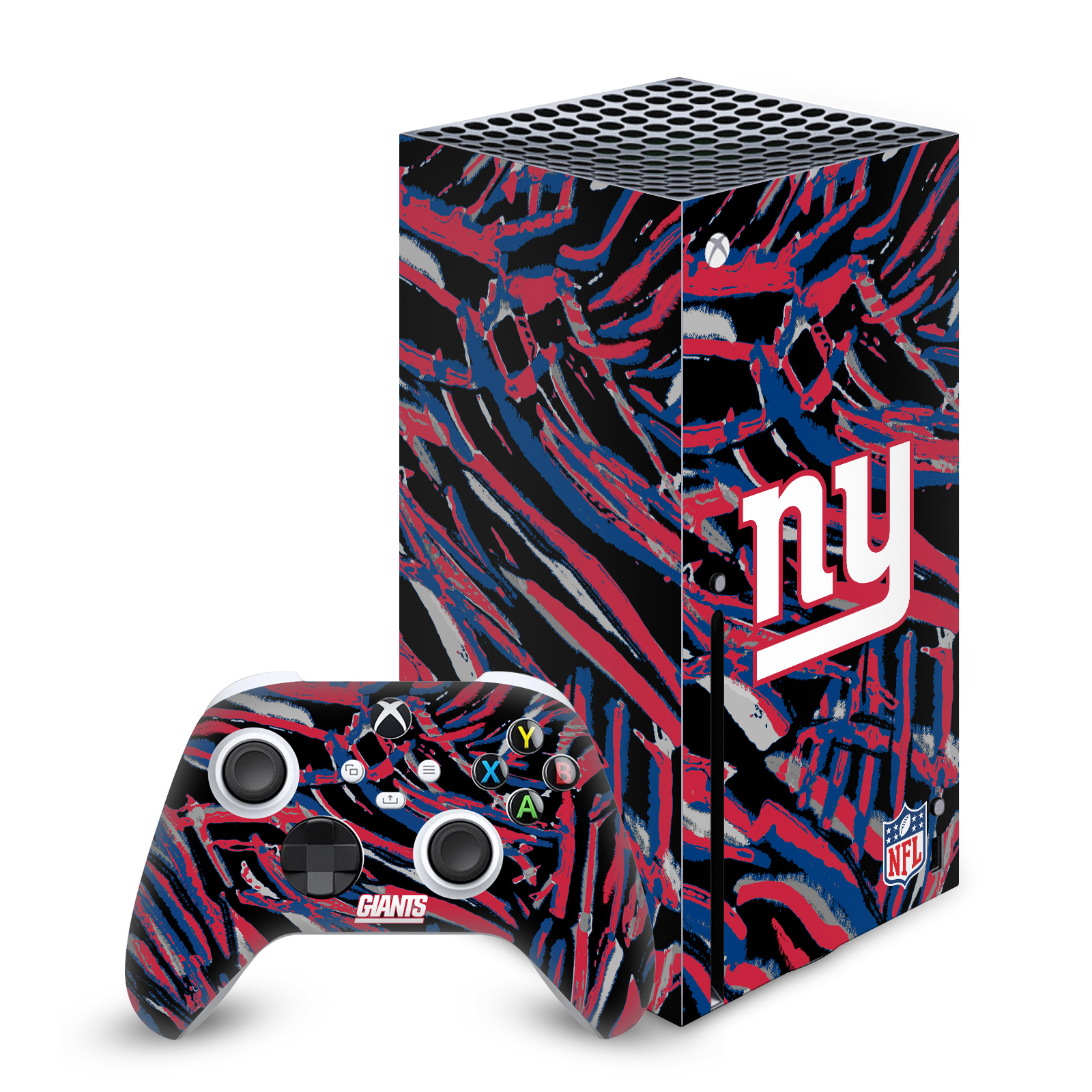 NFL NEW YORK GIANTS VINYL SKIN FOR XBOX SERIES X CONSOLE AND CONTROLLER BUNDLE